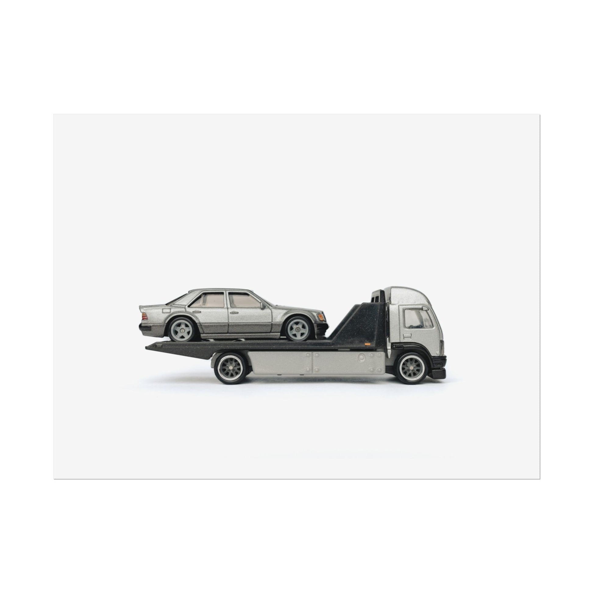 Mercedes on tow truck - Toy Car Photography Print