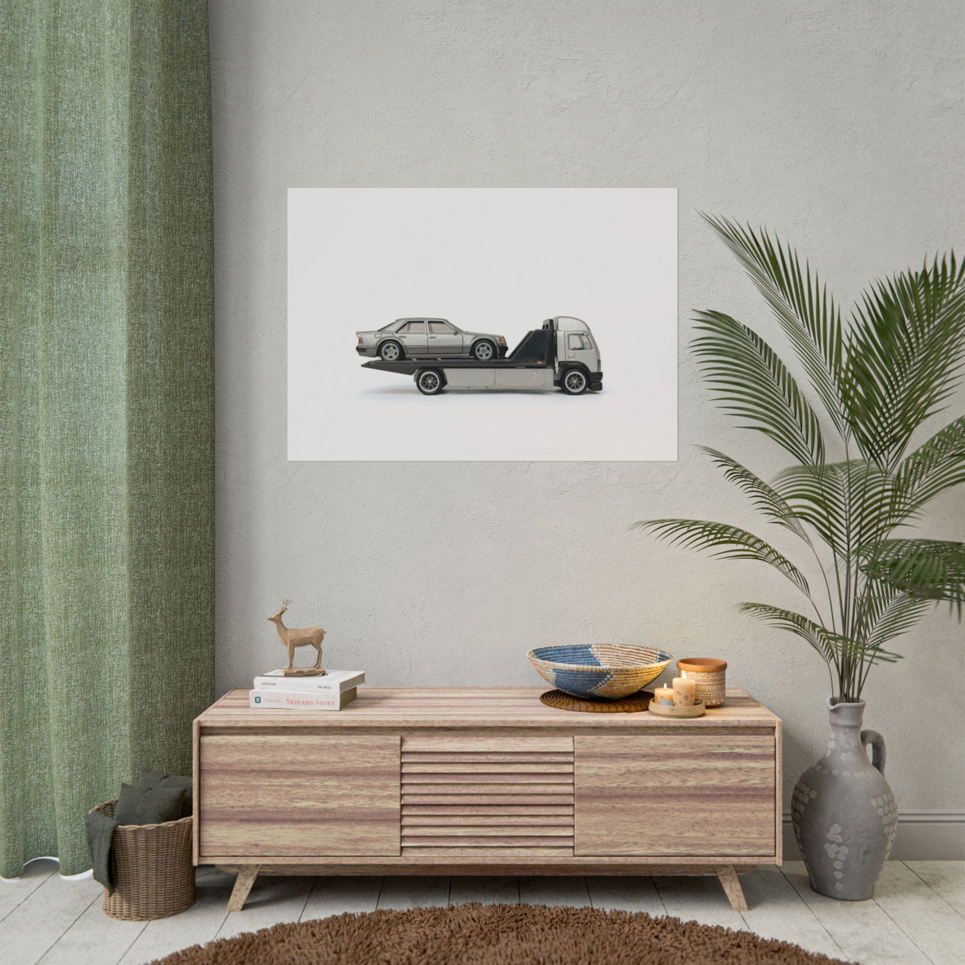 Mercedes on tow truck - Toy Car Photography Print