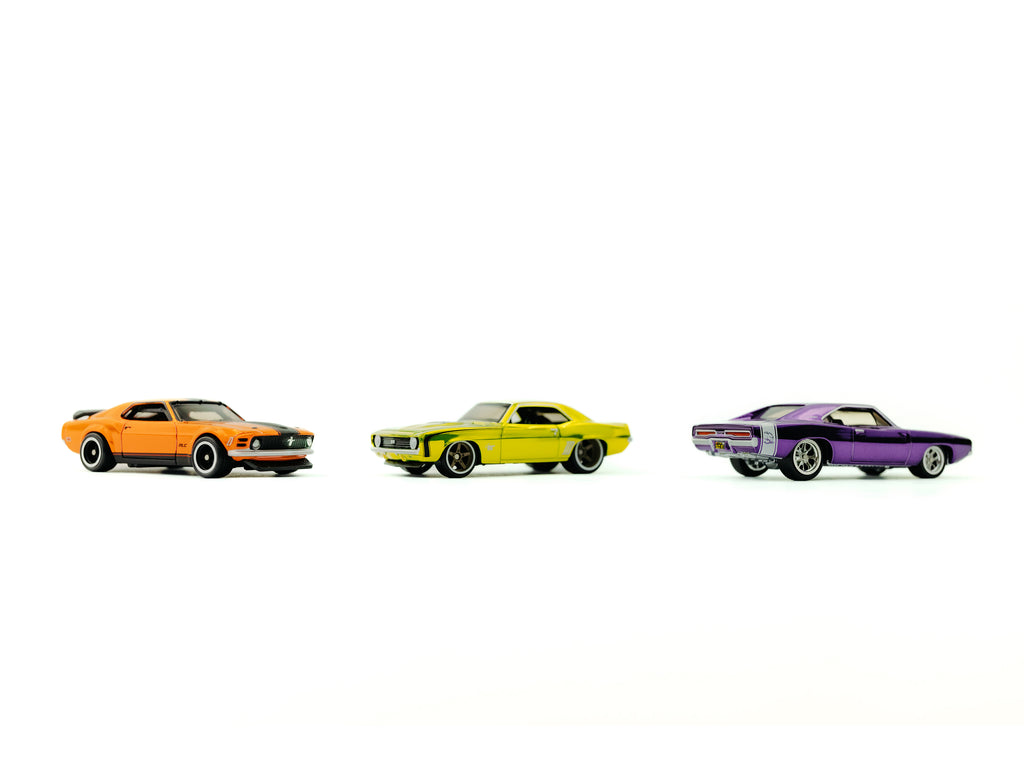 Muscle Car Poster - Toy car photography - Charger, Camaro, Mustang