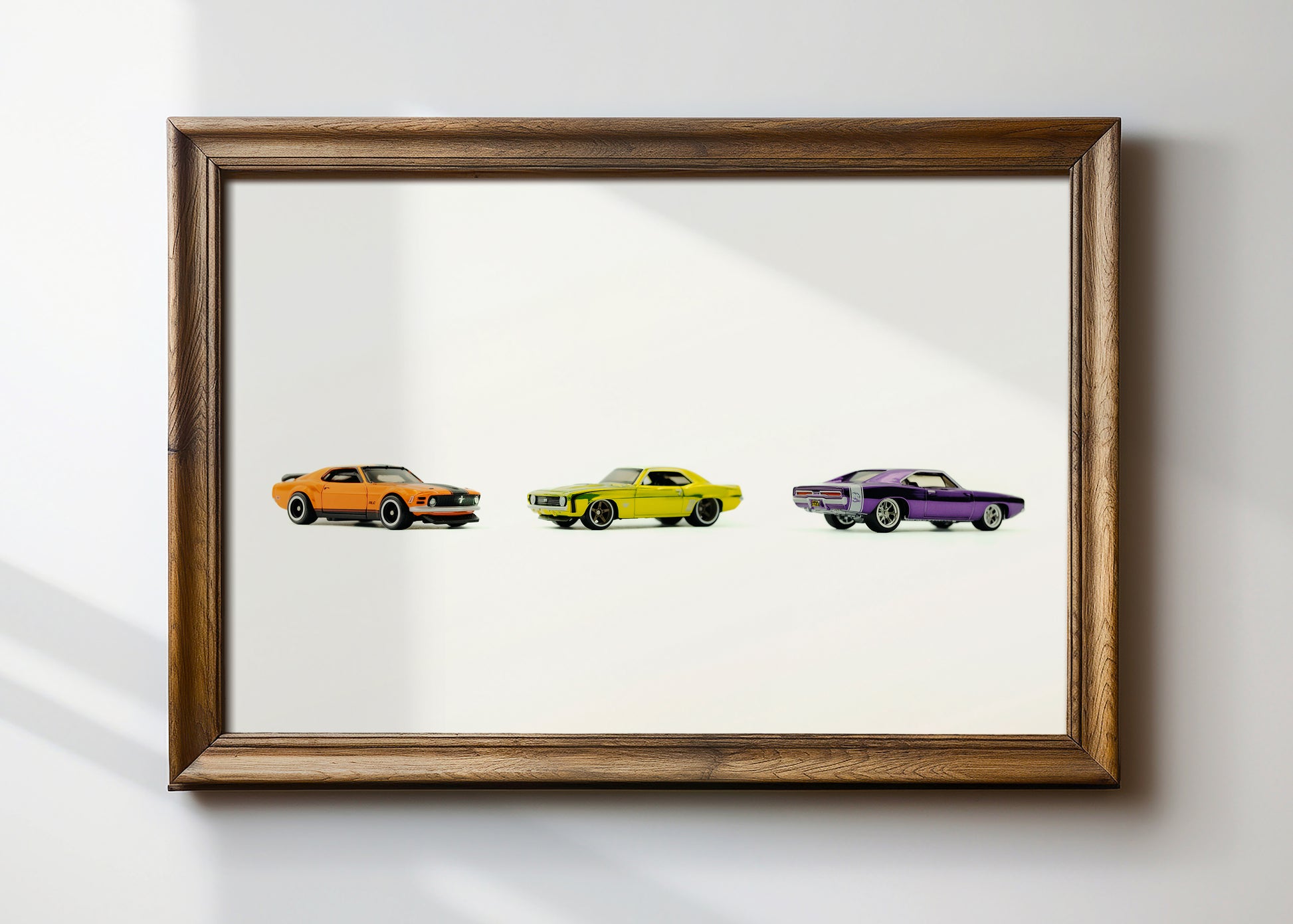 Muscle Car Poster - Toy car photography - Charger, Camaro, Mustang