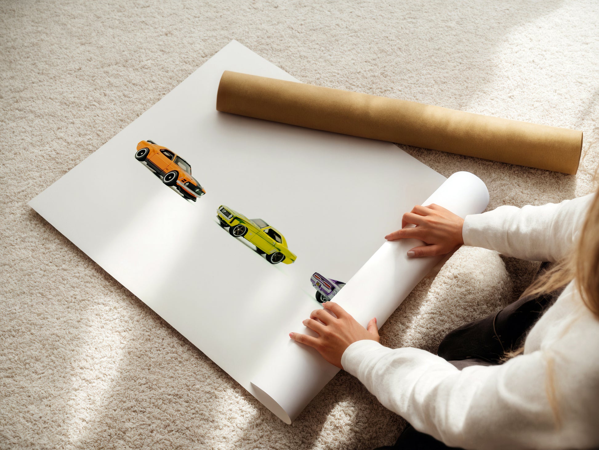 VINTAGE Sports car poster - Toy car photography - Perfect gift!
