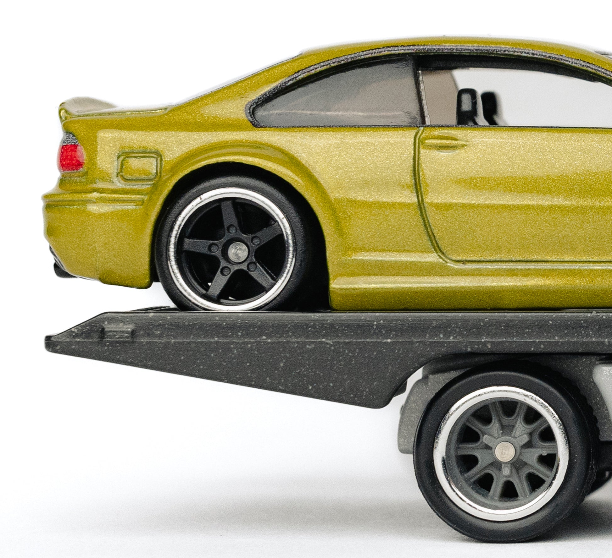 BMW on tow truck Toy Photography print - Perfect for Man cave, garage, hobby room, Kid's gift, and more!