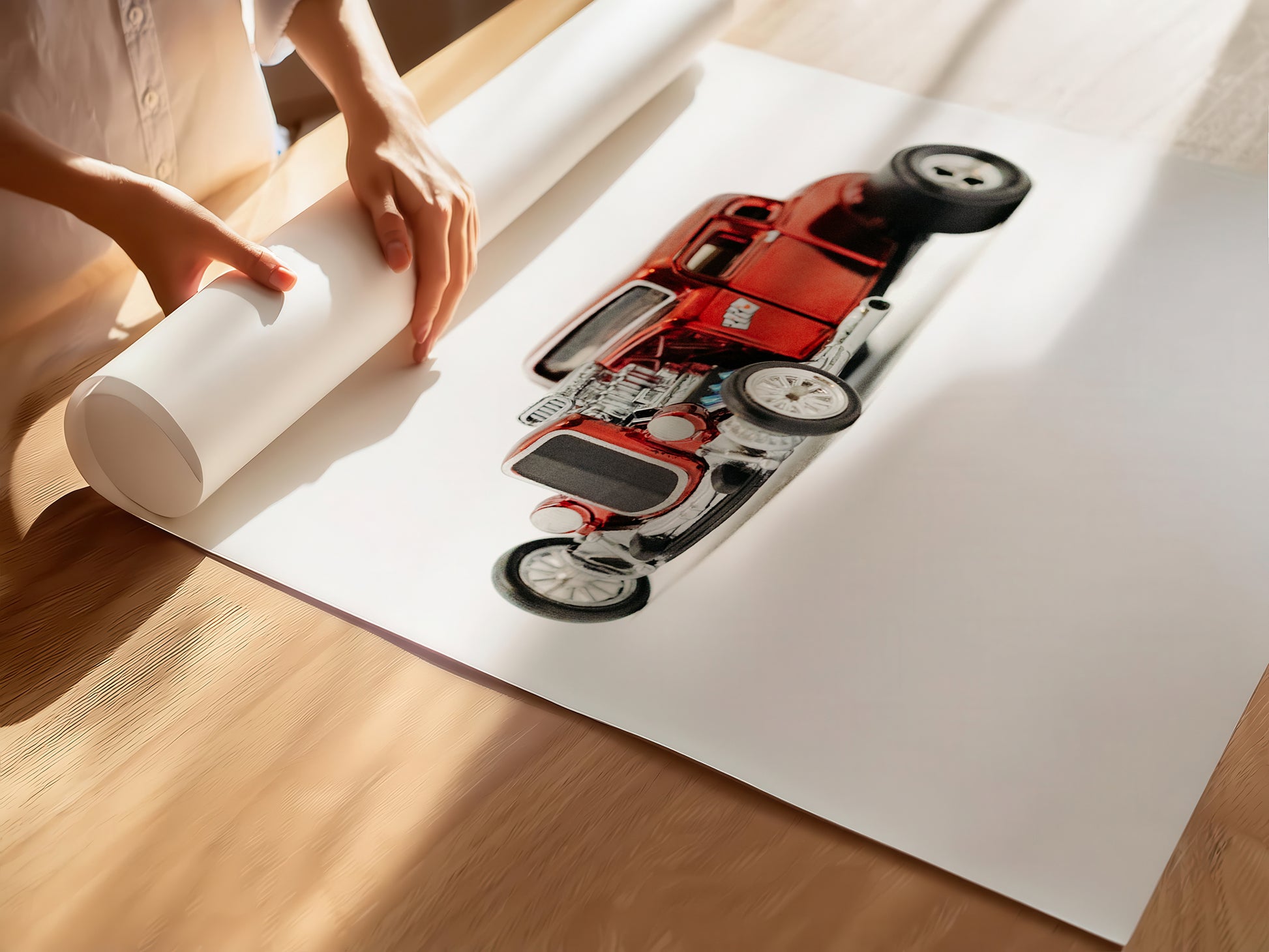 Red HOT ROD Toy photography print!