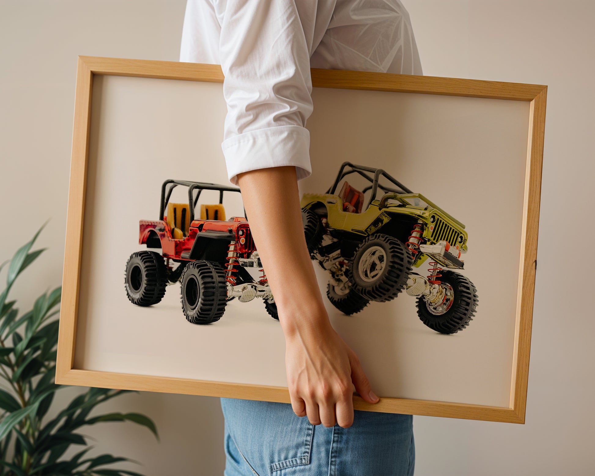 VINTAGE JEEP poster - Toy car photography print