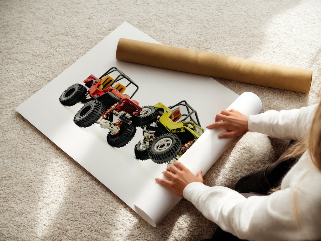 VINTAGE JEEP poster - Toy car photography print
