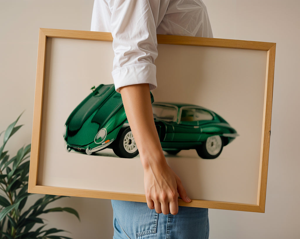 VINTAGE JAGUAR poster - Toy car photography print!