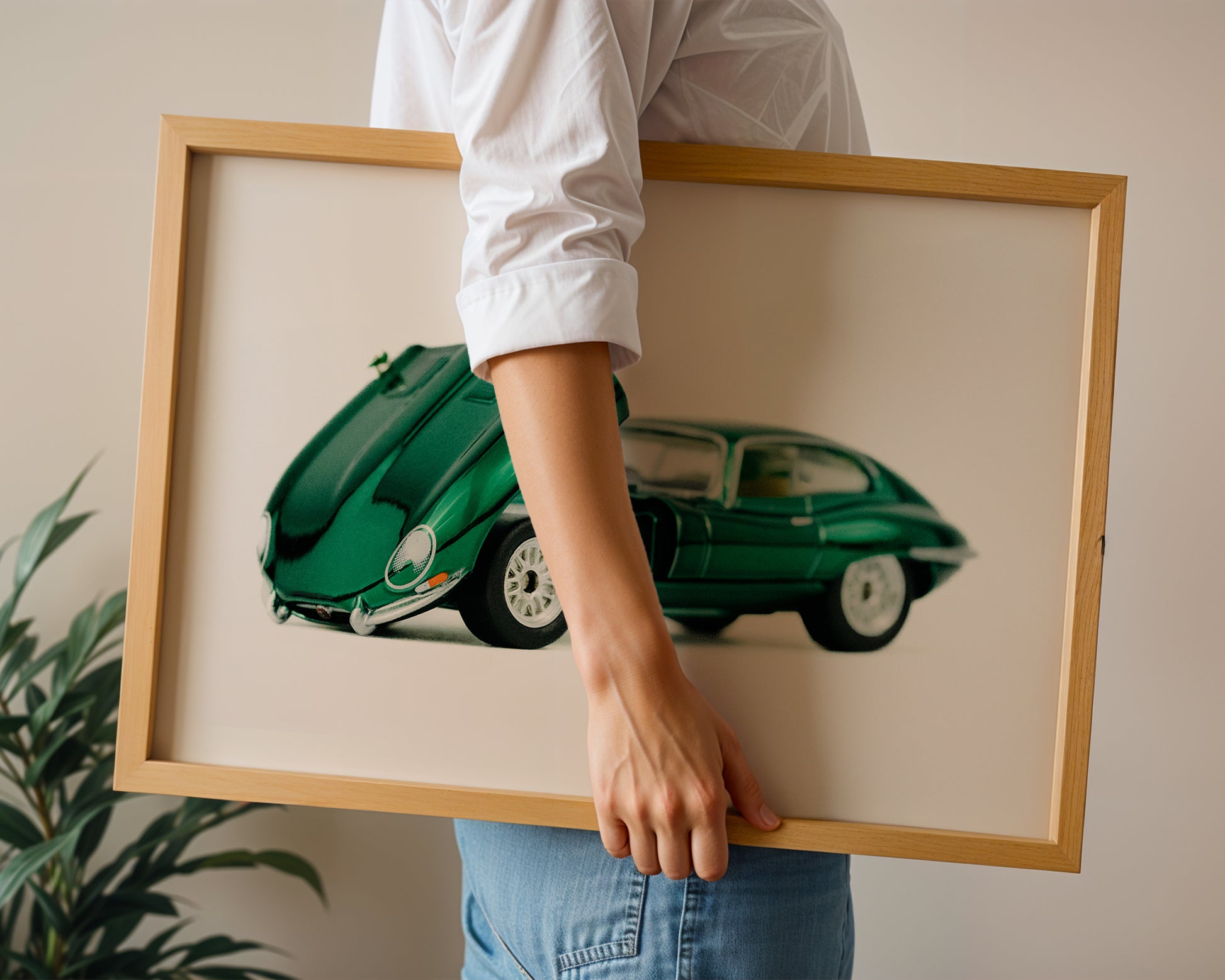 VINTAGE JAGUAR poster - Toy car photography print!