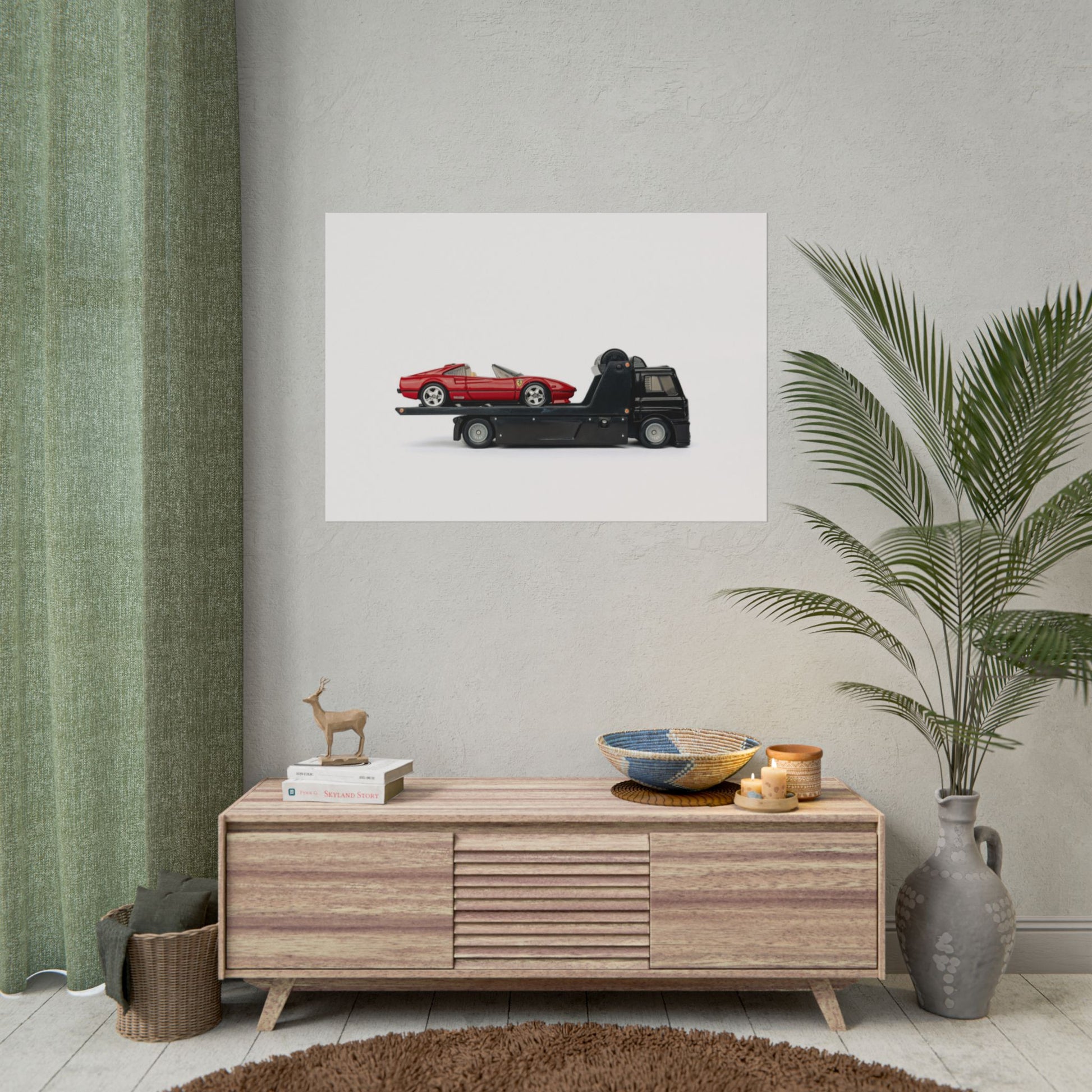 Ferrari Red Vintage Super Car Poster - Toy Photography Print