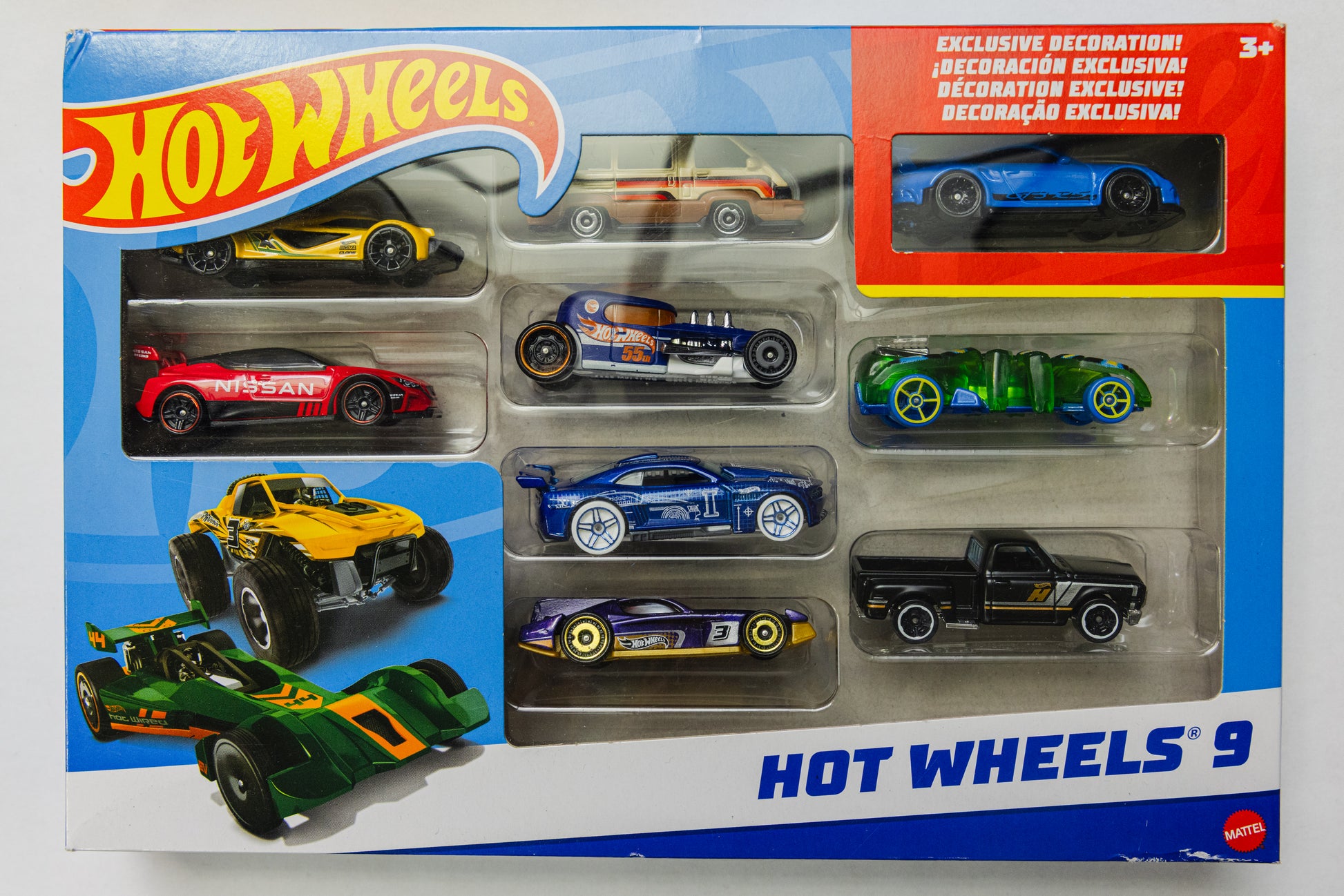 9 Pack with Exclusive Blue Porsche 911 GT3 RS + Treasure Hunt