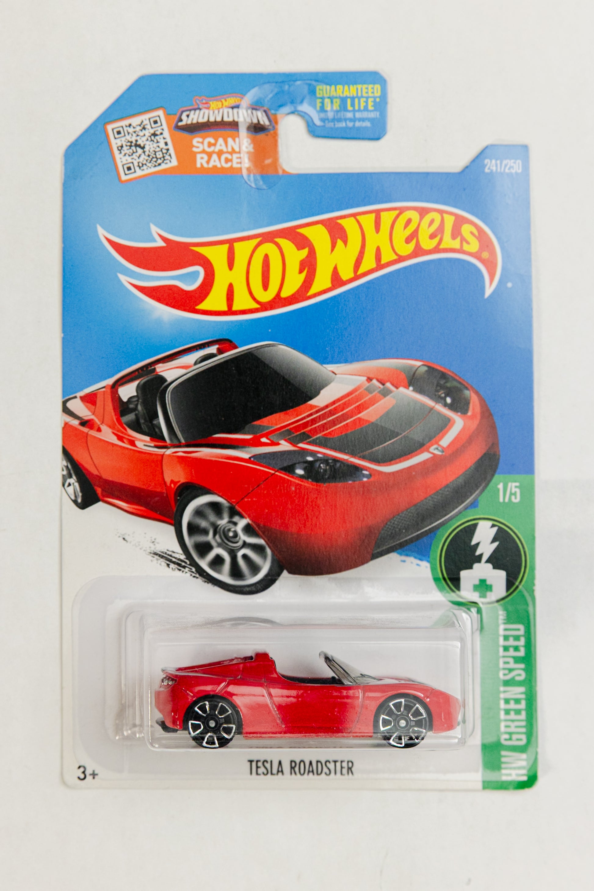 Tesla Roadster - HW Green Speed (Damaged Card)