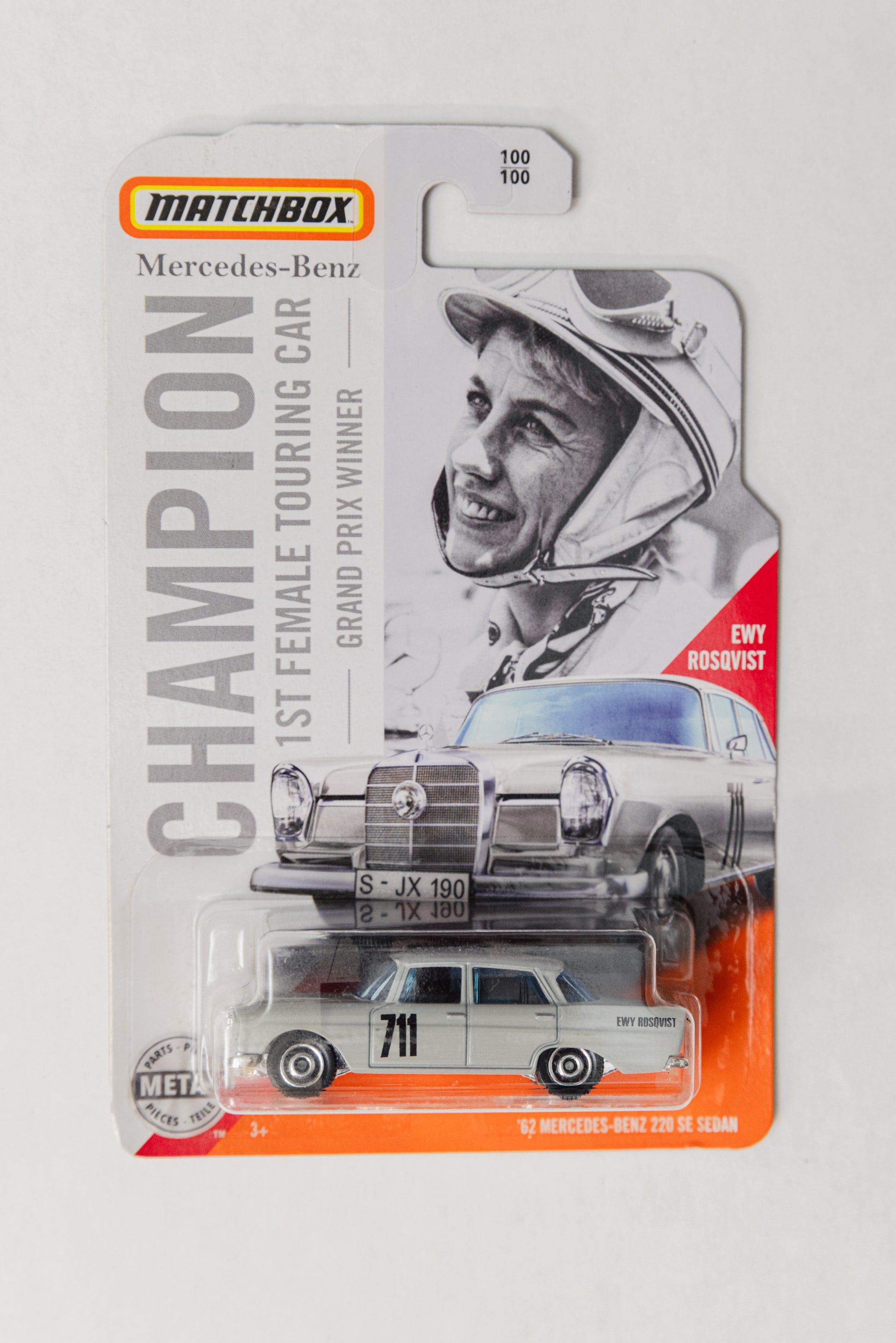 Matchbox '62 Mercedes-Benz 220 SE Sedan - Ewy Rosqvist (Damaged Blister)