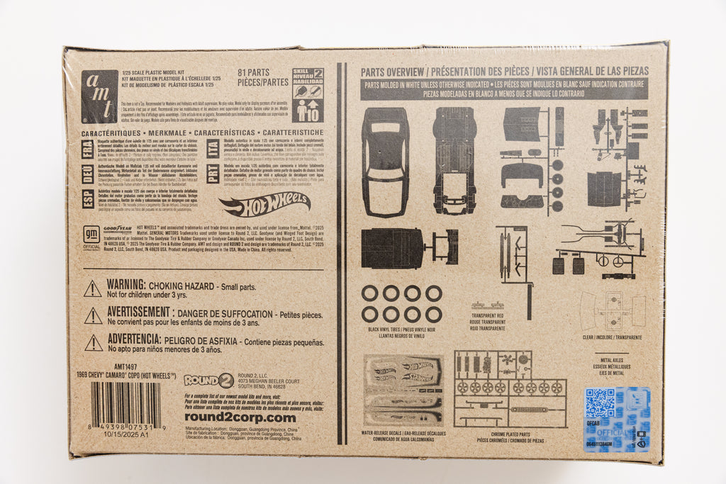 Model Car Kit 1969 Chevy Copo Camaro - AMT
