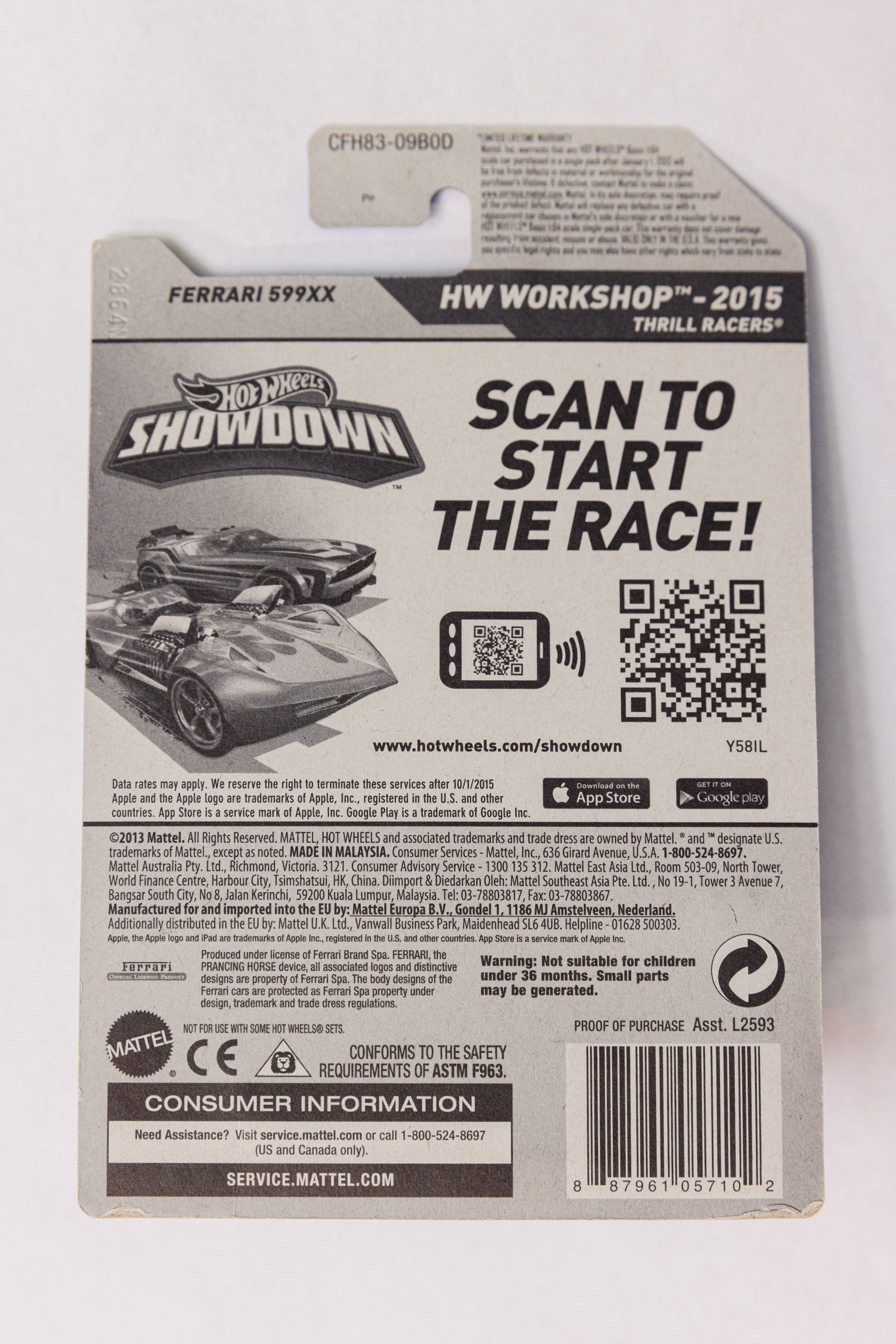 Ferrari 599XX - HW Workshop (Damaged Card)