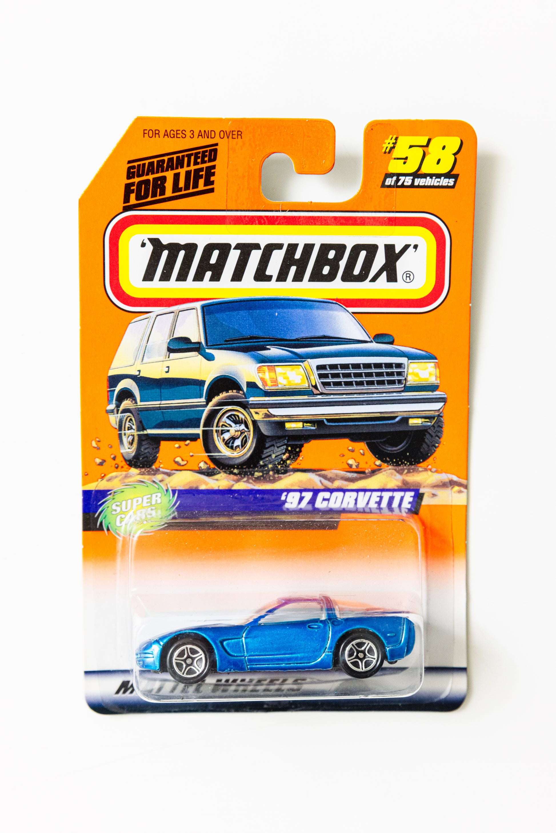 Matchbox '97 Corvette #58 (Damaged Card)