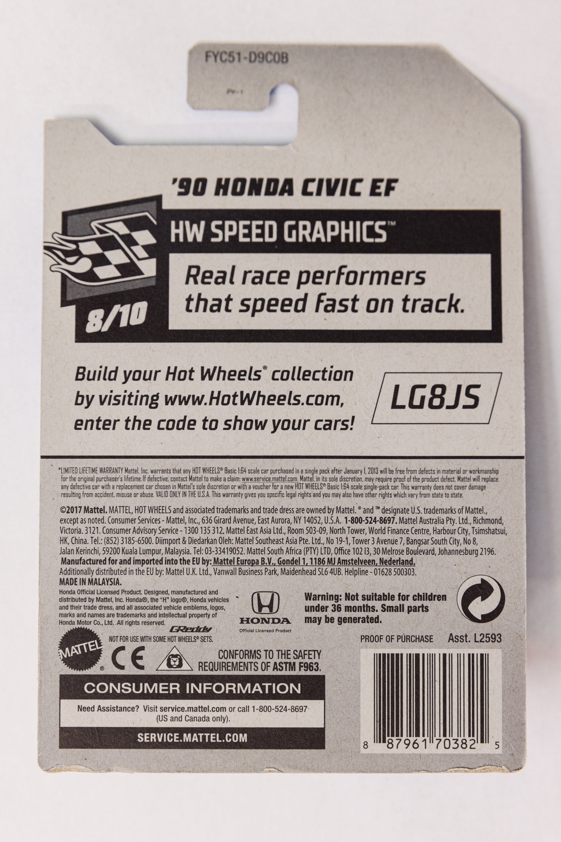 '90 Honda Civic EF - HW Speed Graphics (Damaged Card)