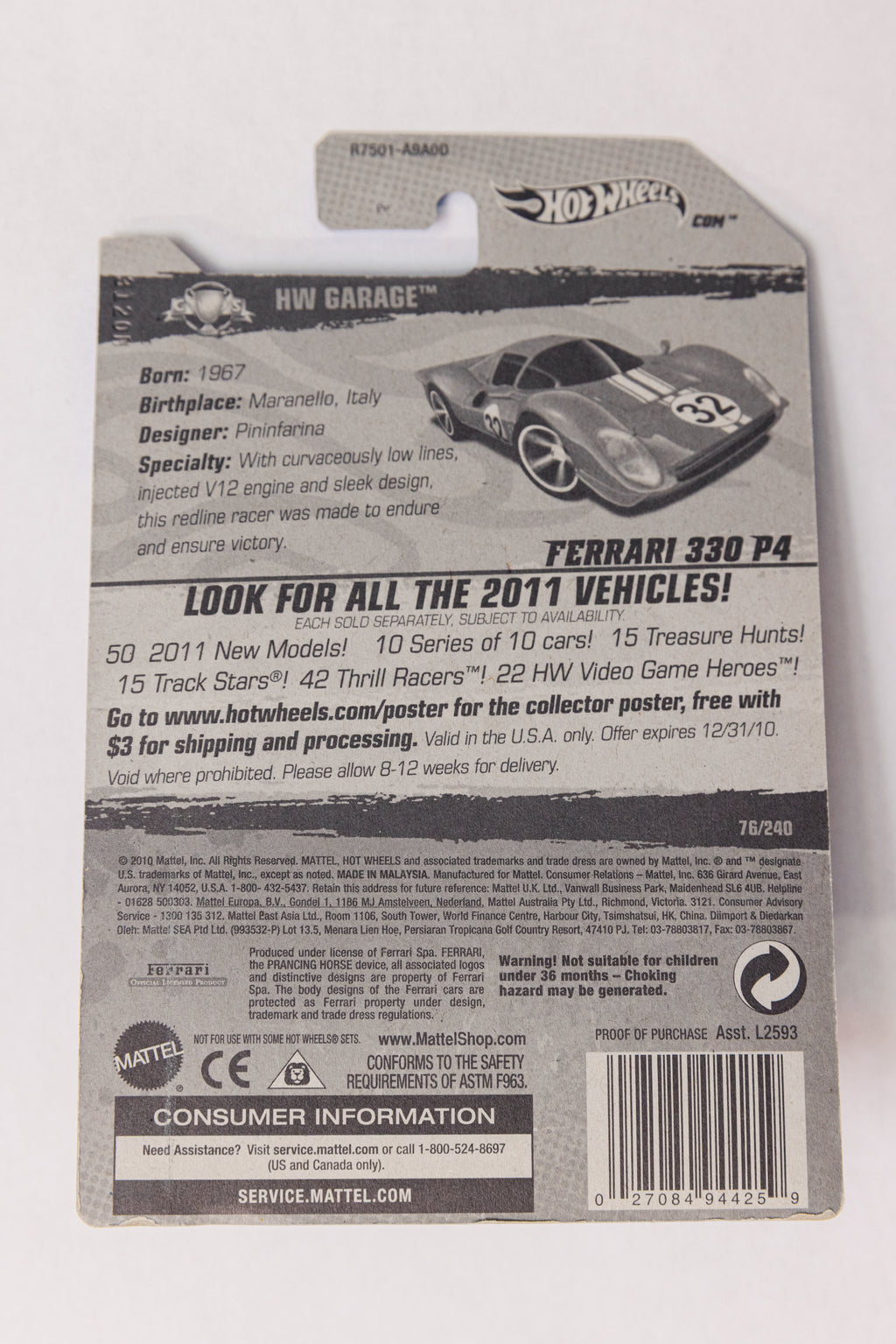 Ferrari 330 P4 - HW Garage (Damaged Card)