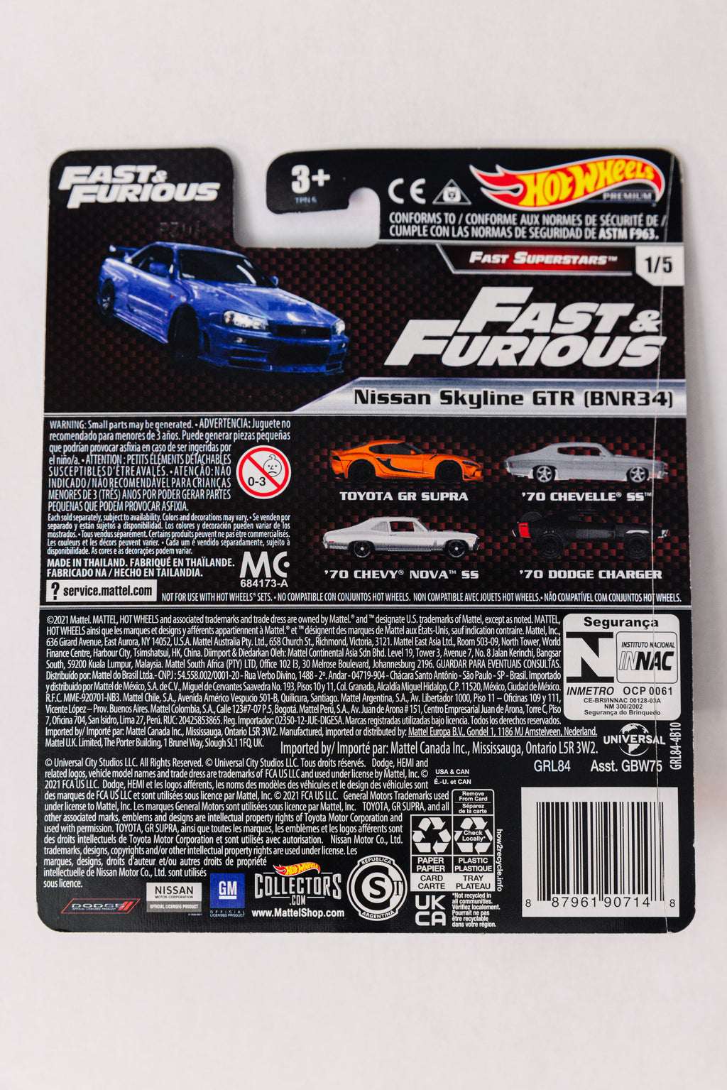 Fast & Furious Nissan Skyline GTR (BNR34) - Fast Superstars 1/5