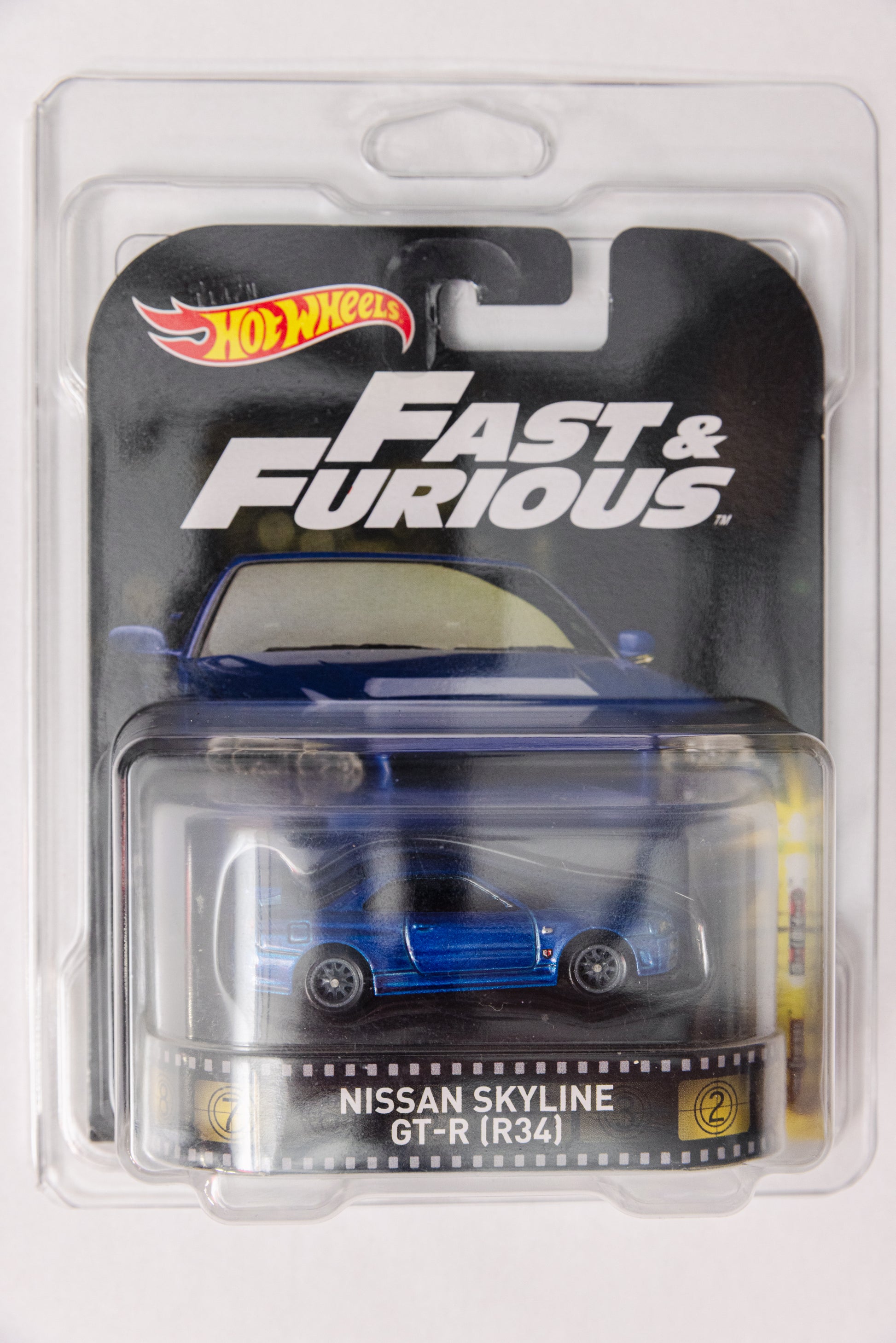Fast & Furious Nissan Skyline GT-R (R34) Retro Entertainment (Damaged Card)