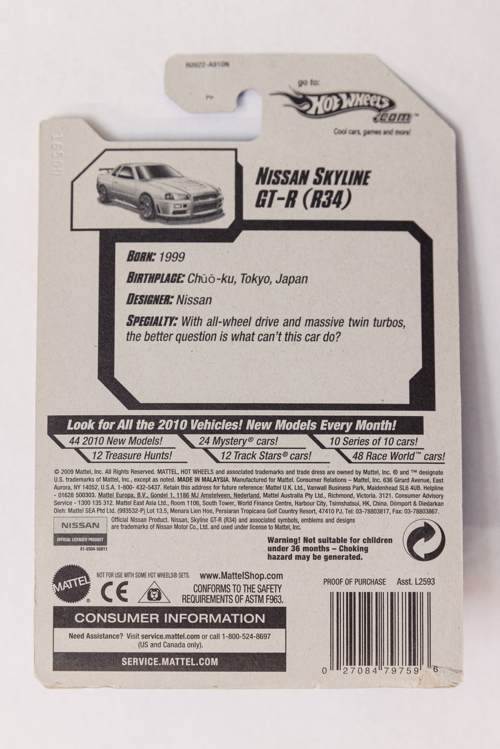 Nissan GT-R (R34) - 2010 New Models (Damaged Card)