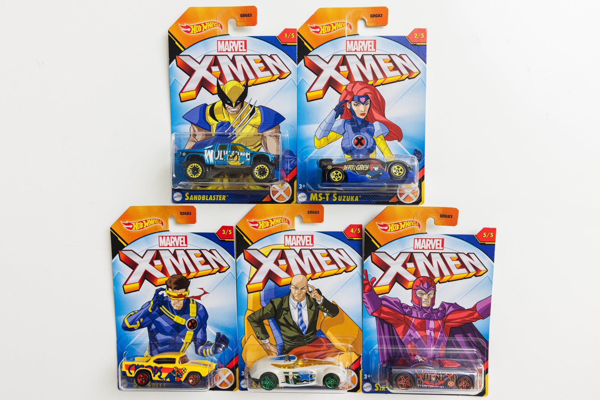 Marvel X-Men 5 Car Set