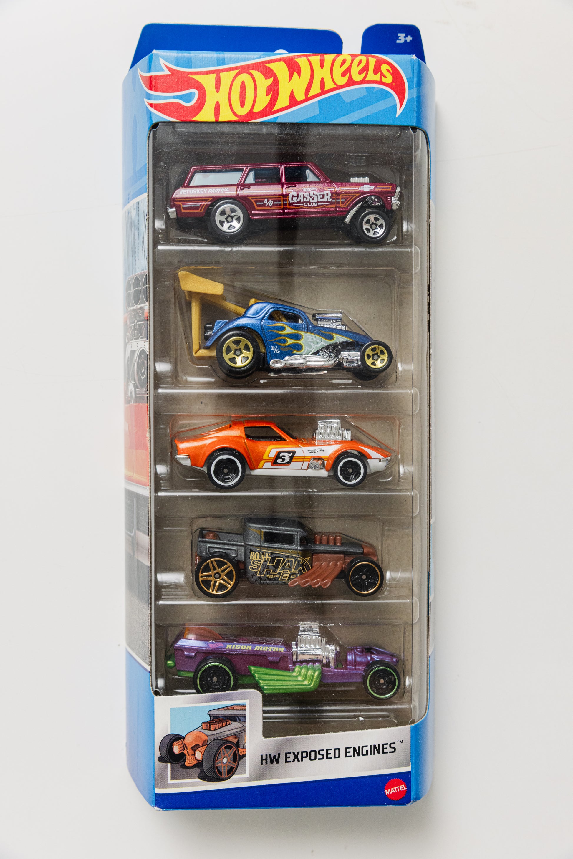 HW Exposed Engines 5 Pack - Bone Shaker (Damaged Card)