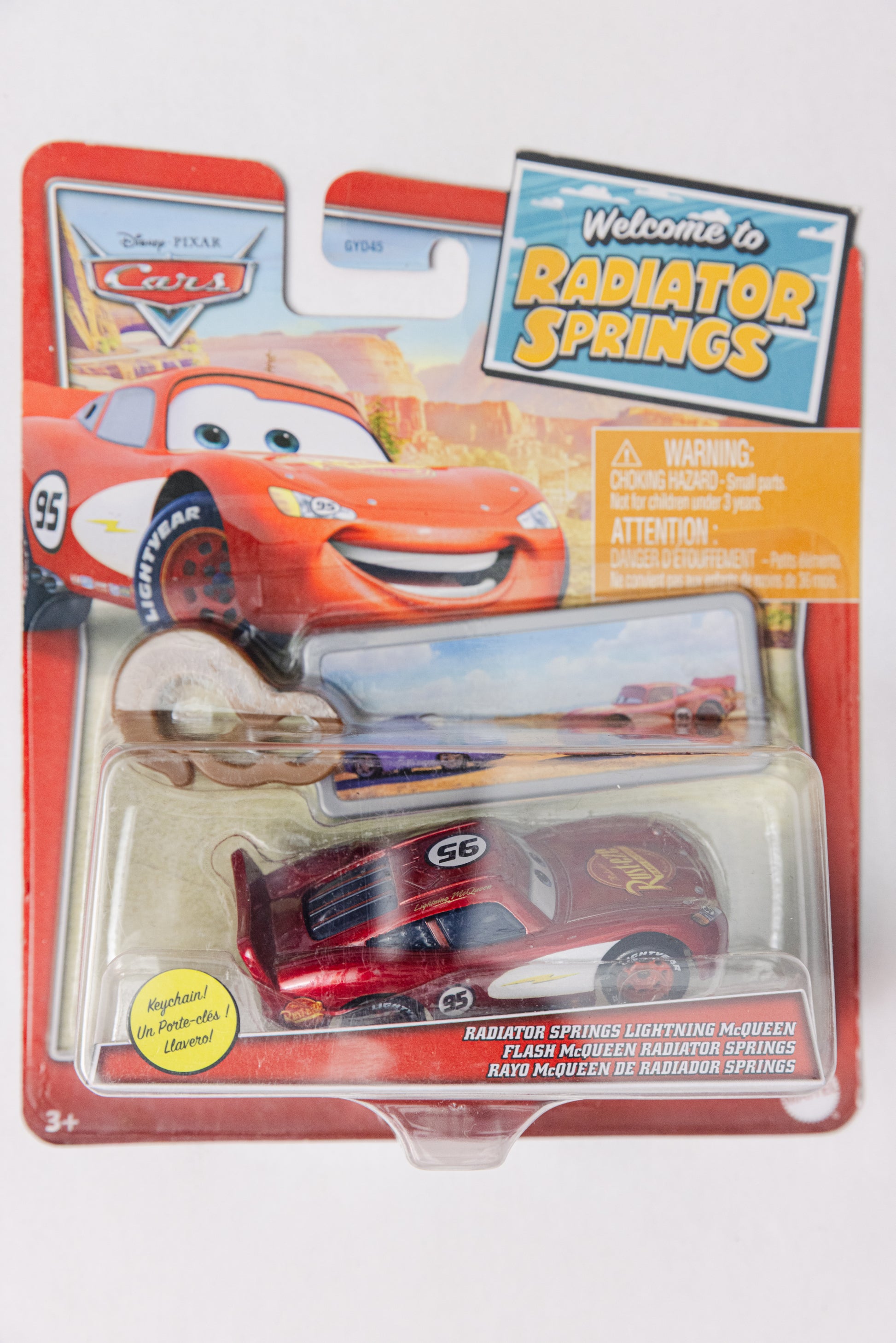 Cars Disney Radiator Springs Lightning Mcqueen with Keychain