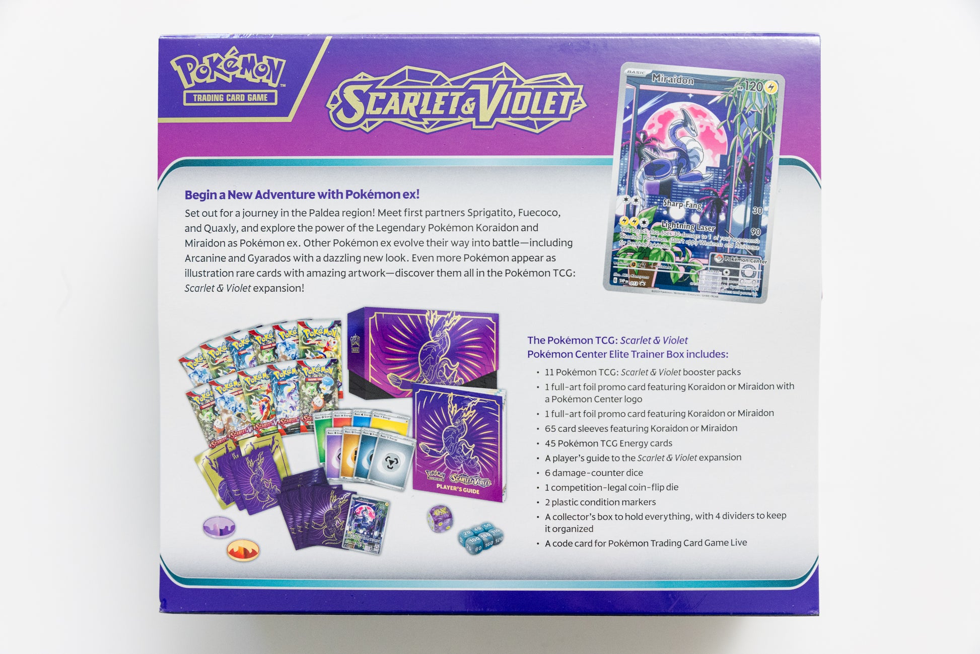 Pokemon TCG - Scarlet & Violet Pokemon Center Elite Trainer Box Miraidon (SEALED)