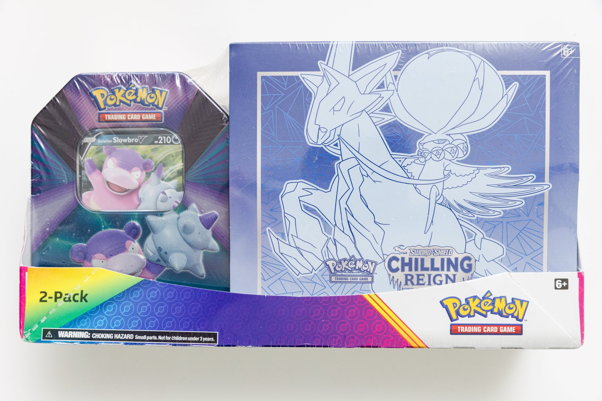 Pokemon TCG - Chilling Reign ETB + Slowbro V Tin 2 Pack (SEALED)