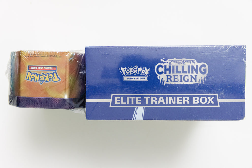Pokemon TCG - Chilling Reign ETB + Slowbro V Tin 2 Pack (SEALED)
