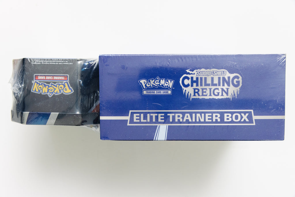 Pokemon TCG - Chilling Reign ETB + Vaporeon V Tin 2 Pack (SEALED)