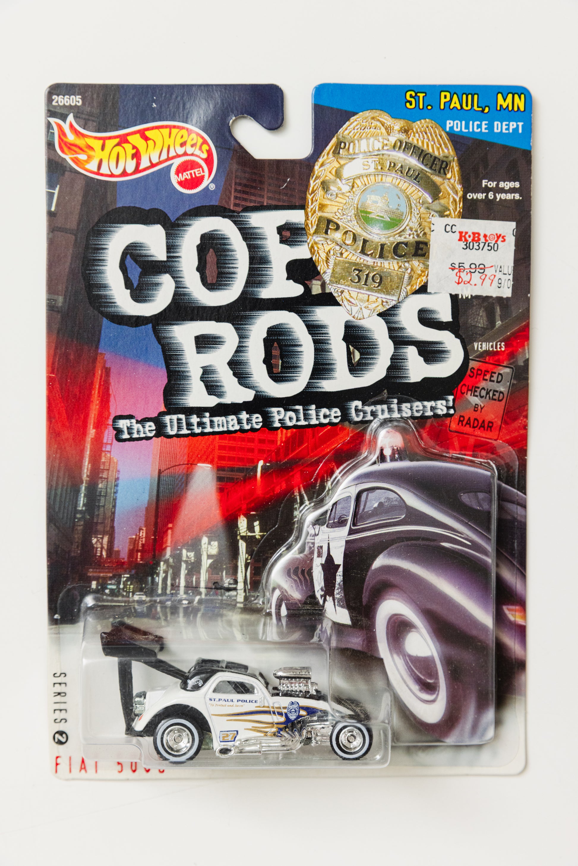 Cop Rods Fiat 500C (Damaged Card)