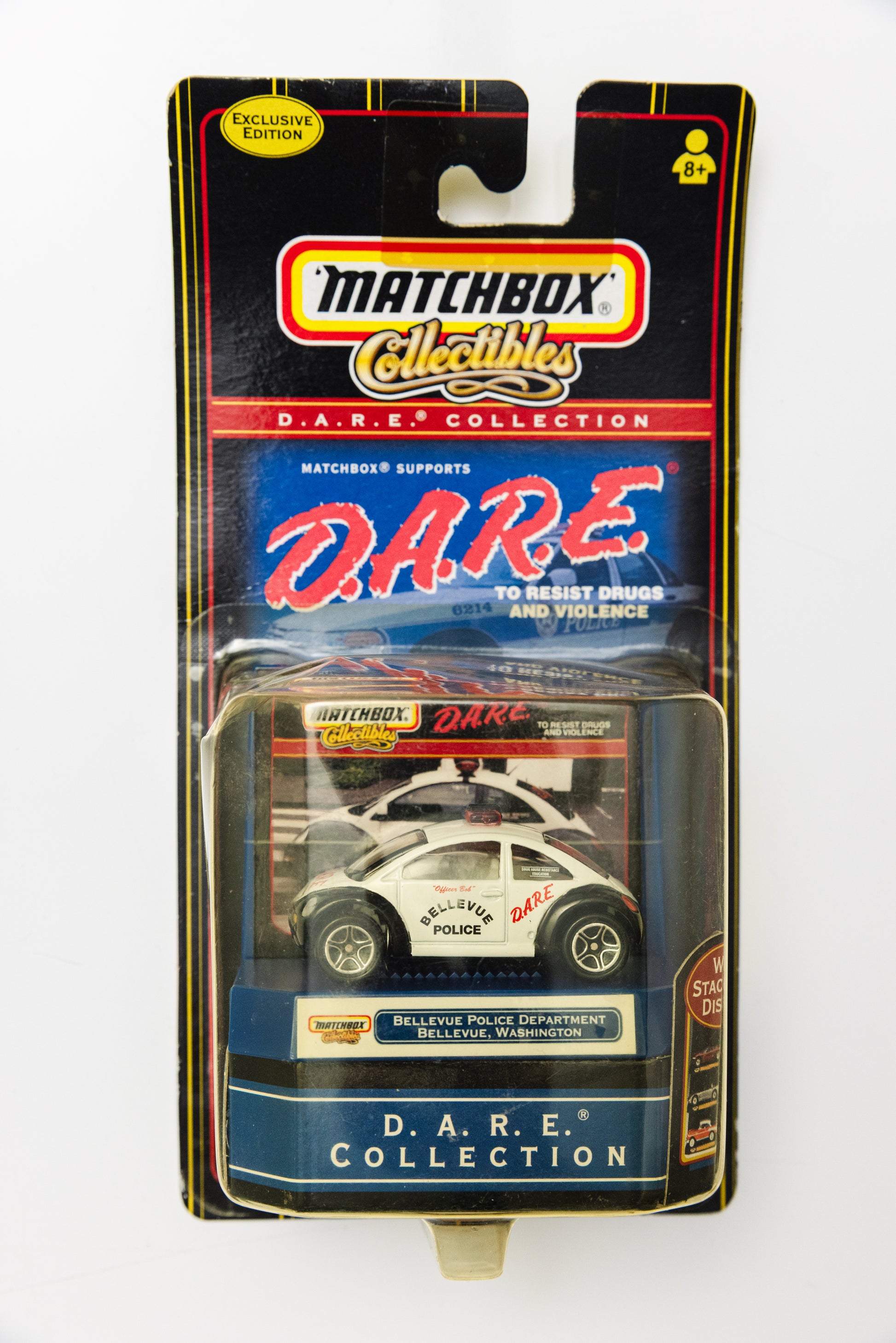 Matchbox Collectibles D.A.R.E. Bellevue VW Beetle (Damaged Blister)