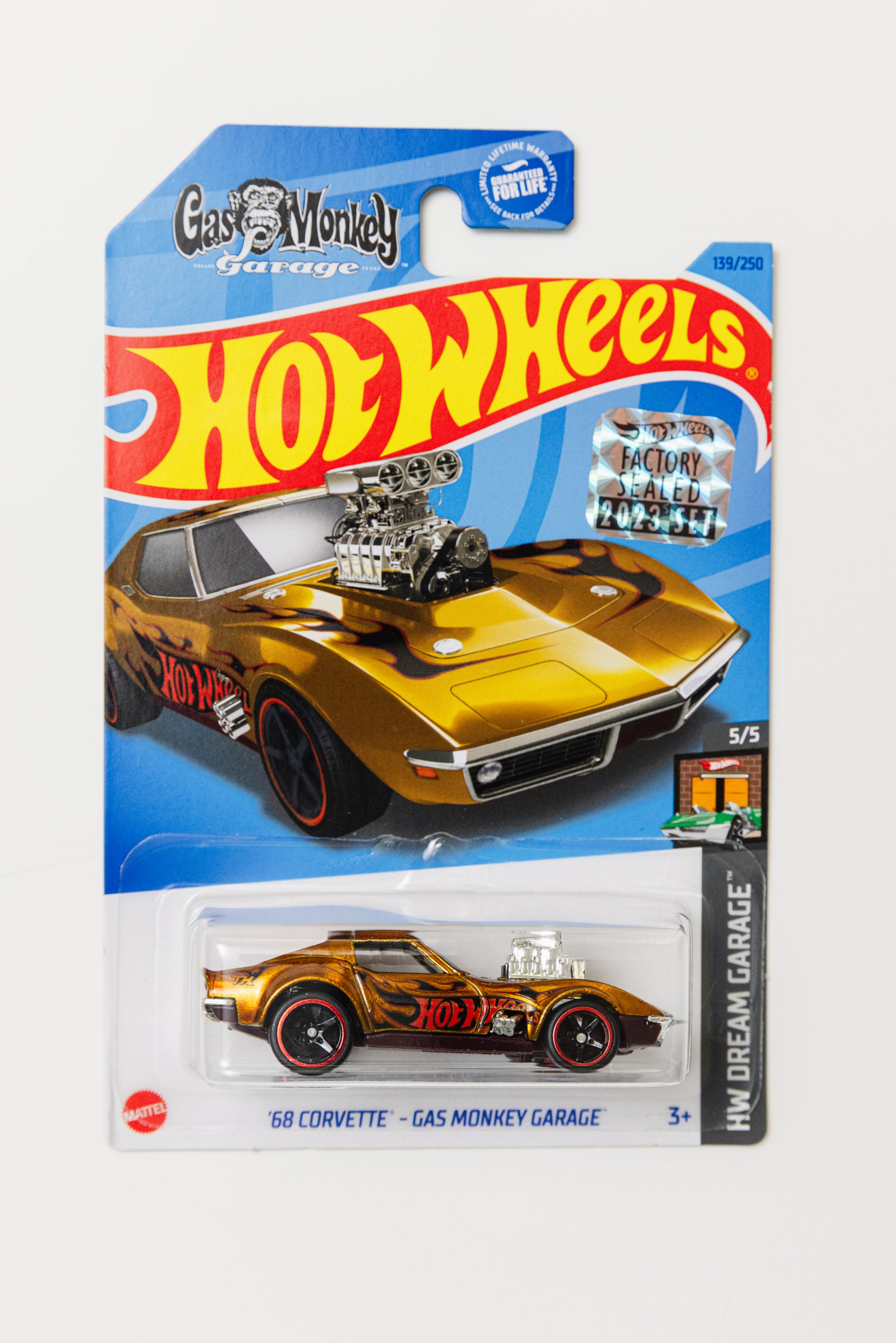 '68 Corvette - Gas Monkey Garage SUPER TH - FACTORY SEALED HW Dream Garage (Soft Corner)