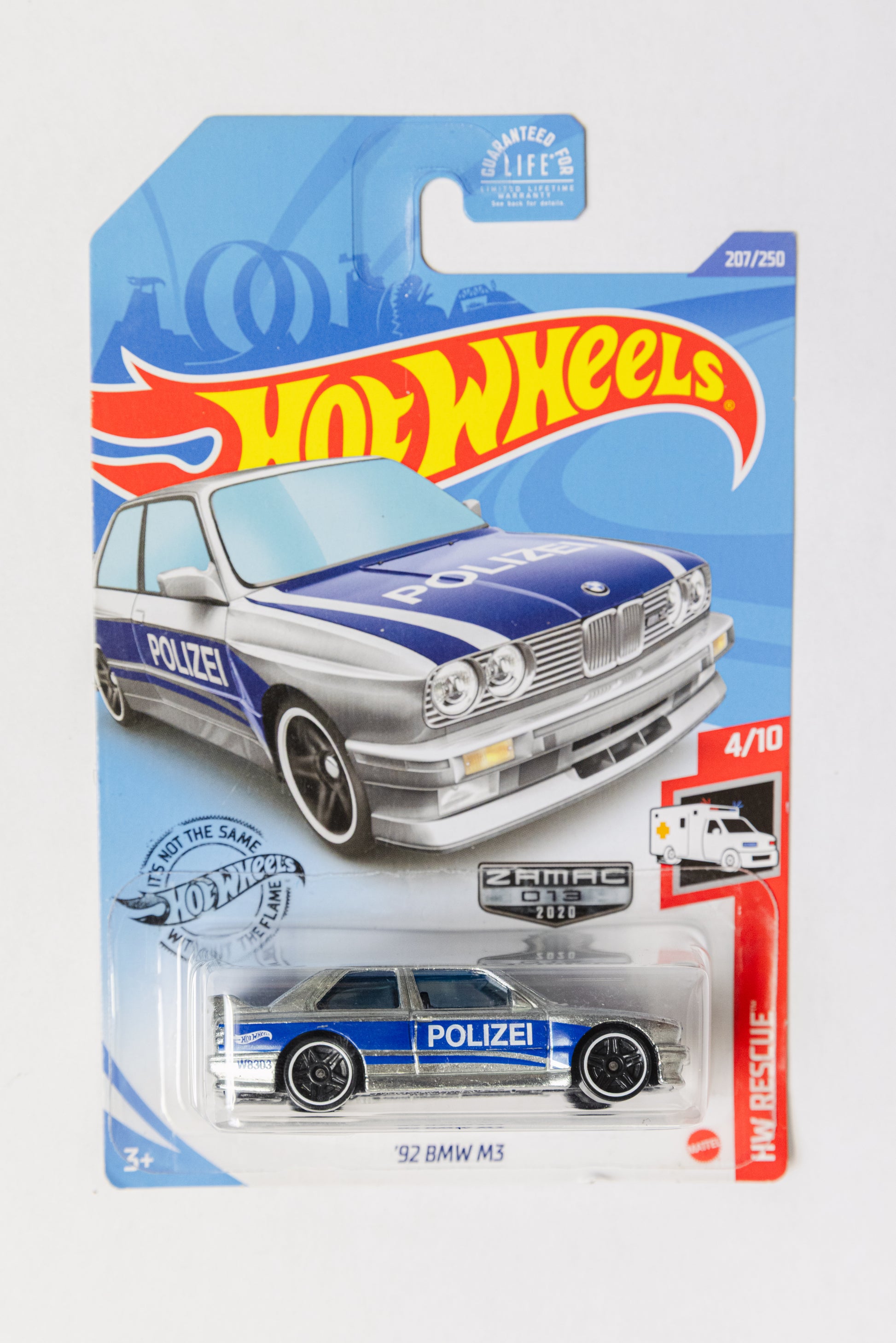 '92 BMW M3 - HW Rescue ZAMAC (Damaged Card)