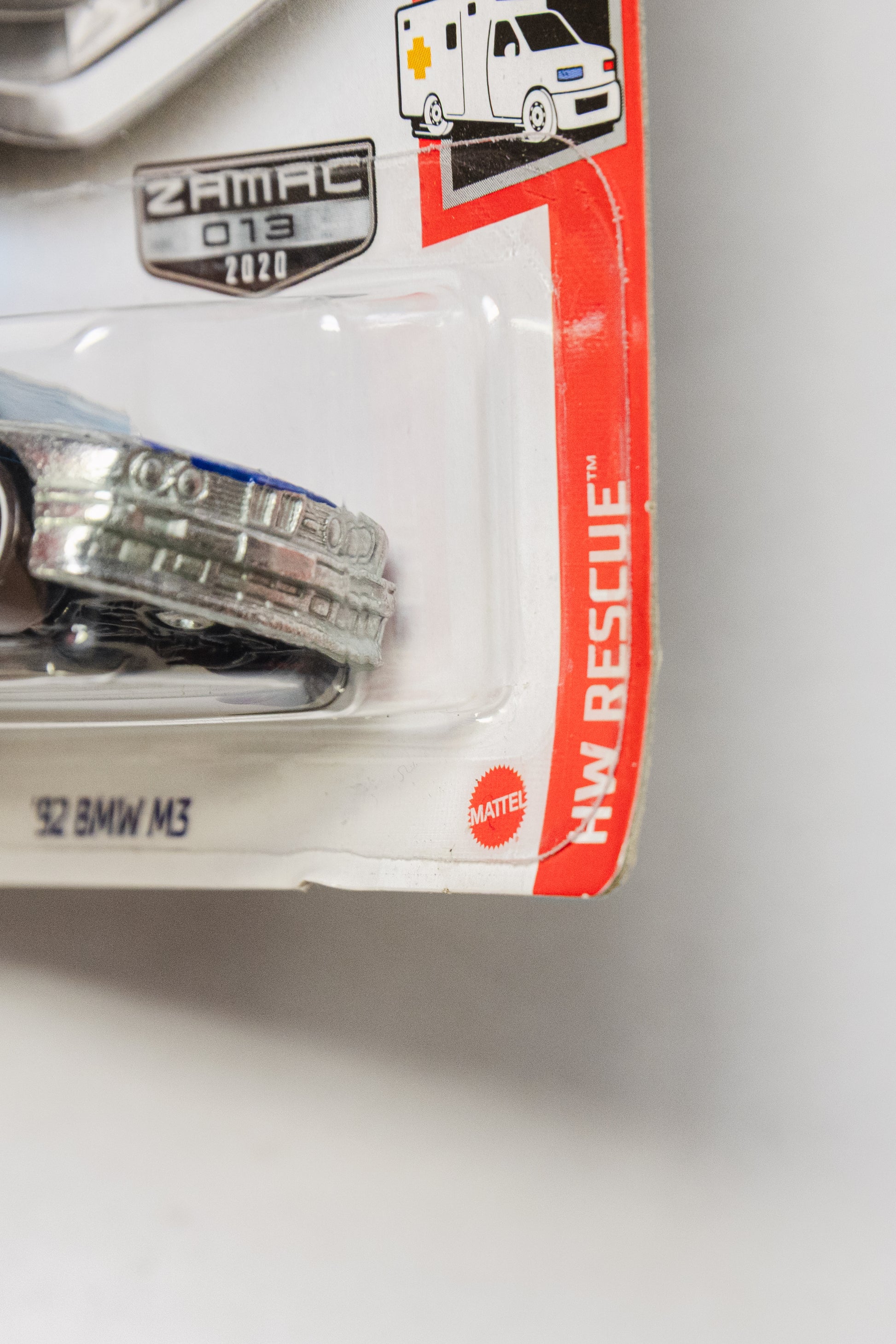 '92 BMW M3 - HW Rescue ZAMAC (Damaged Card)