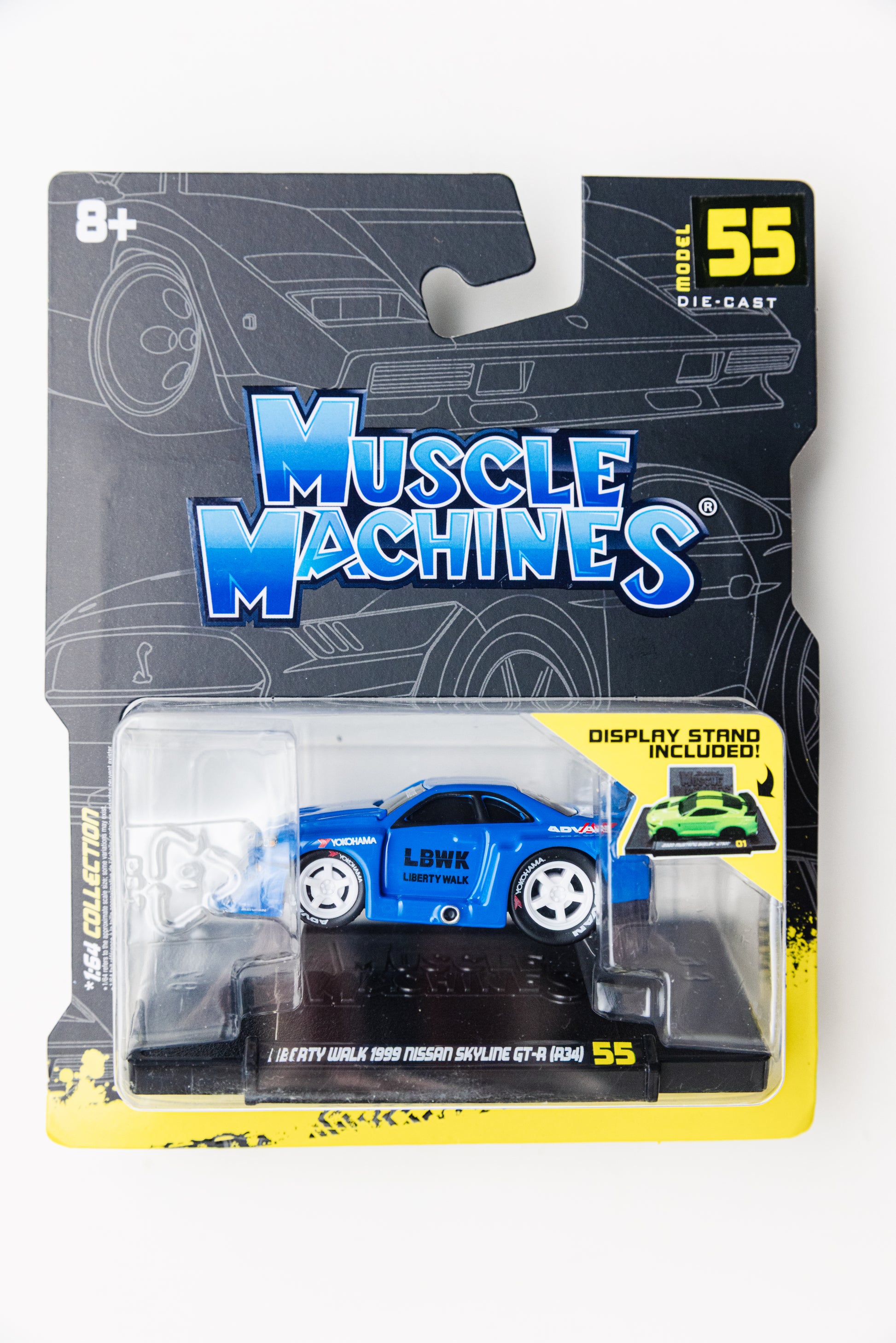 Muscle Machines Liberty Walk 1999 Nissan Skyline GT-R (R34) - 55 (Bent Corners)