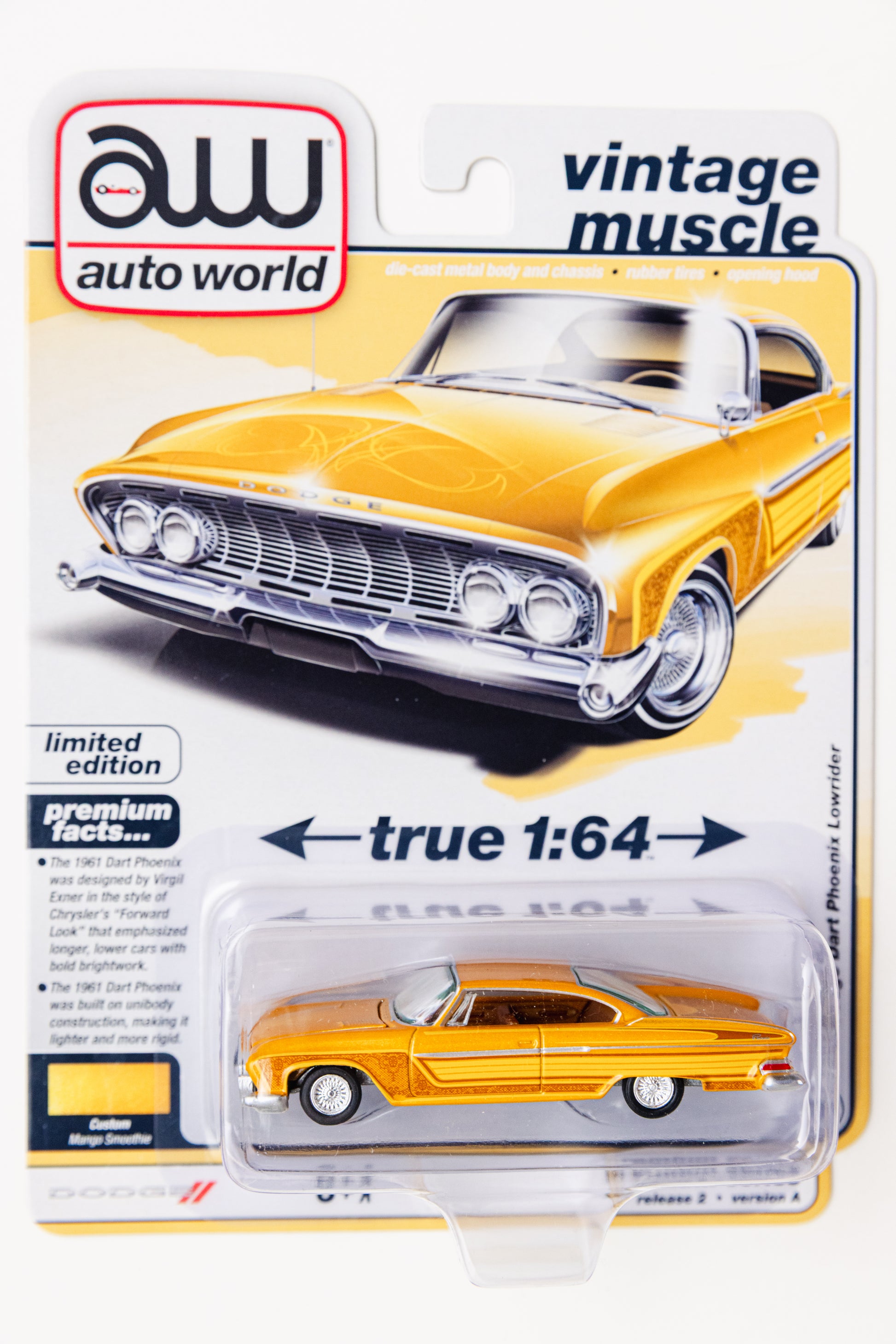 Auto World 1961 Dodge Dart Phoenix Lowrider - Vintage Muscle