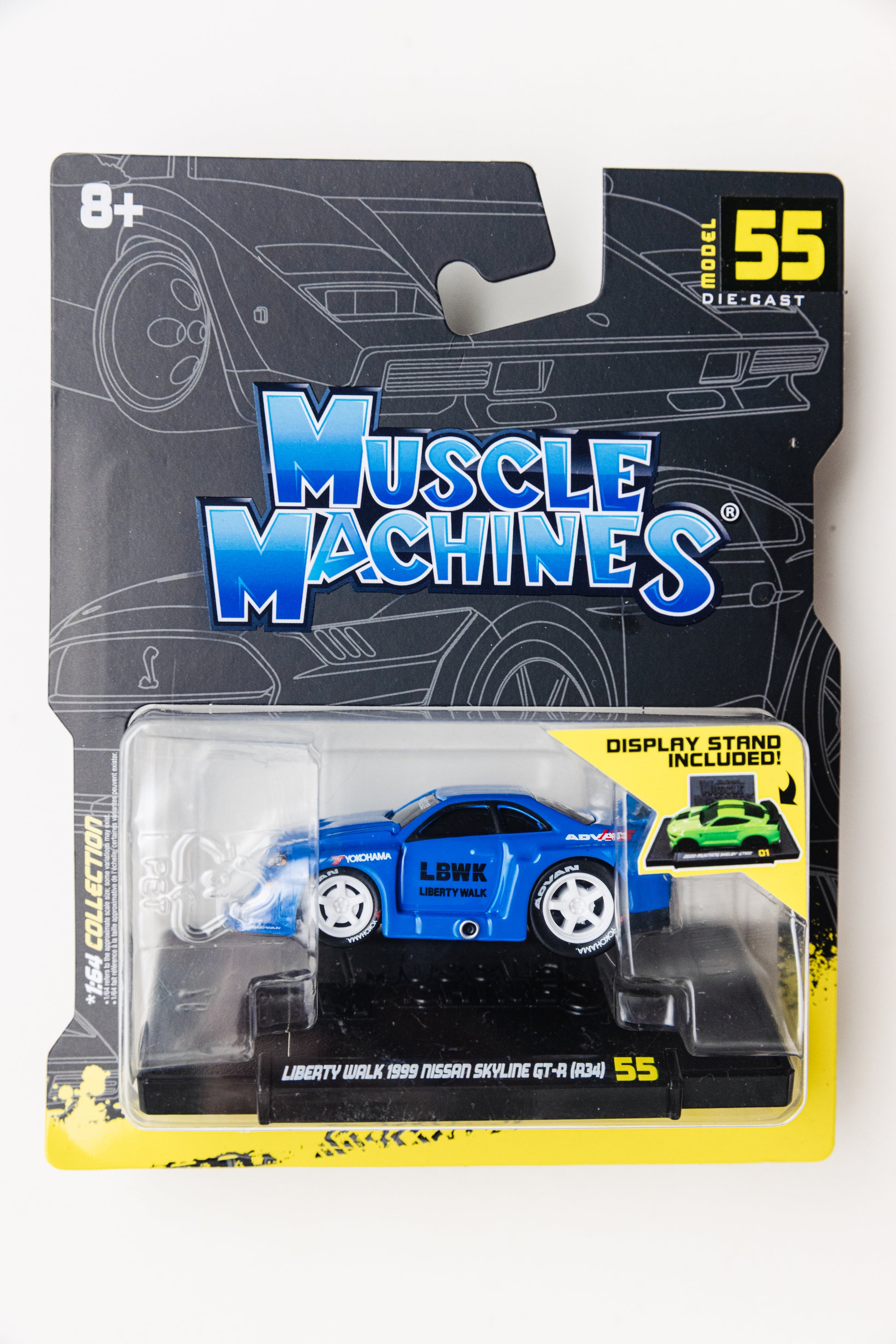 Muscle Machines Liberty Walk 1999 Nissan Skyline GT-R (R34) - 55 (Damaged Card)