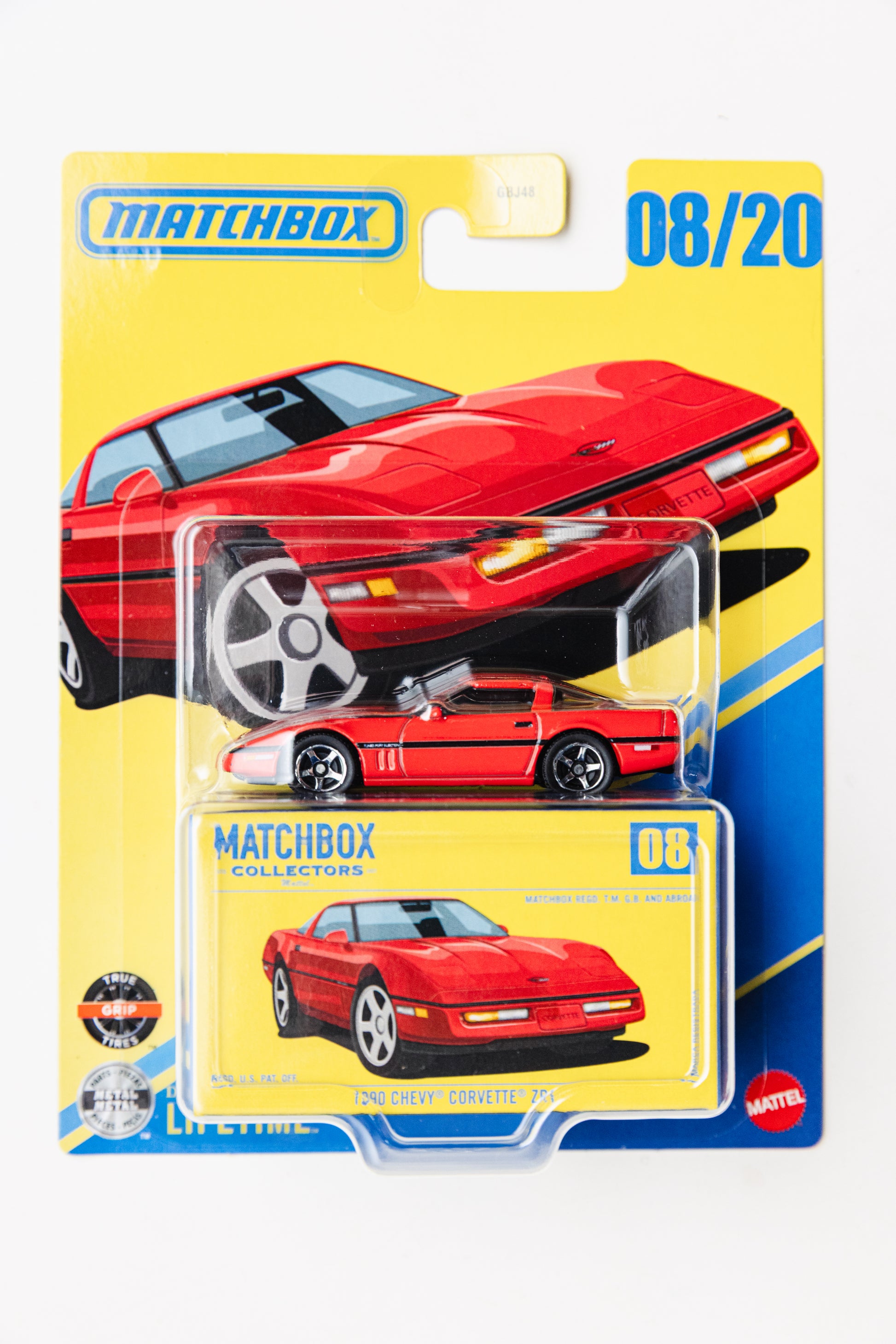 Matchbox Collectors 1990 Chevy Corvette ZR1 - 08/20 (Damaged Card)