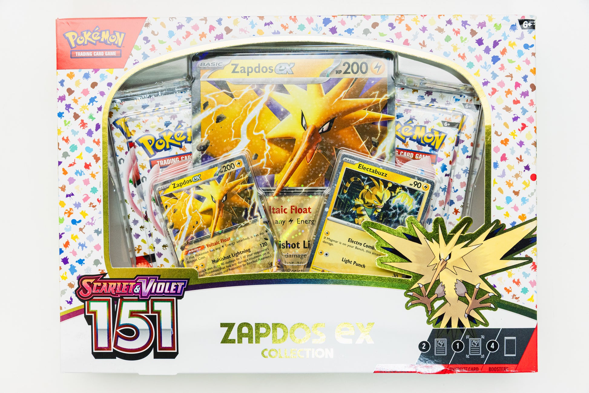 Pokemon TCG - 151 Zapdos EX Collection Box (Damaged Box) (SEALED)