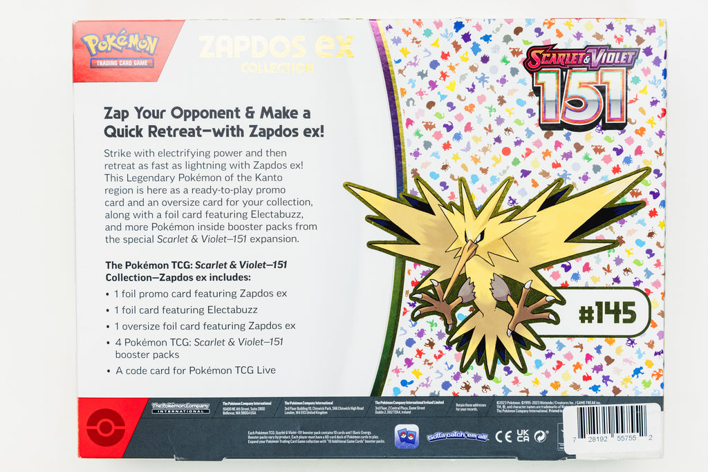 Pokemon TCG - 151 Zapdos EX Collection Box (Damaged Box) (SEALED)