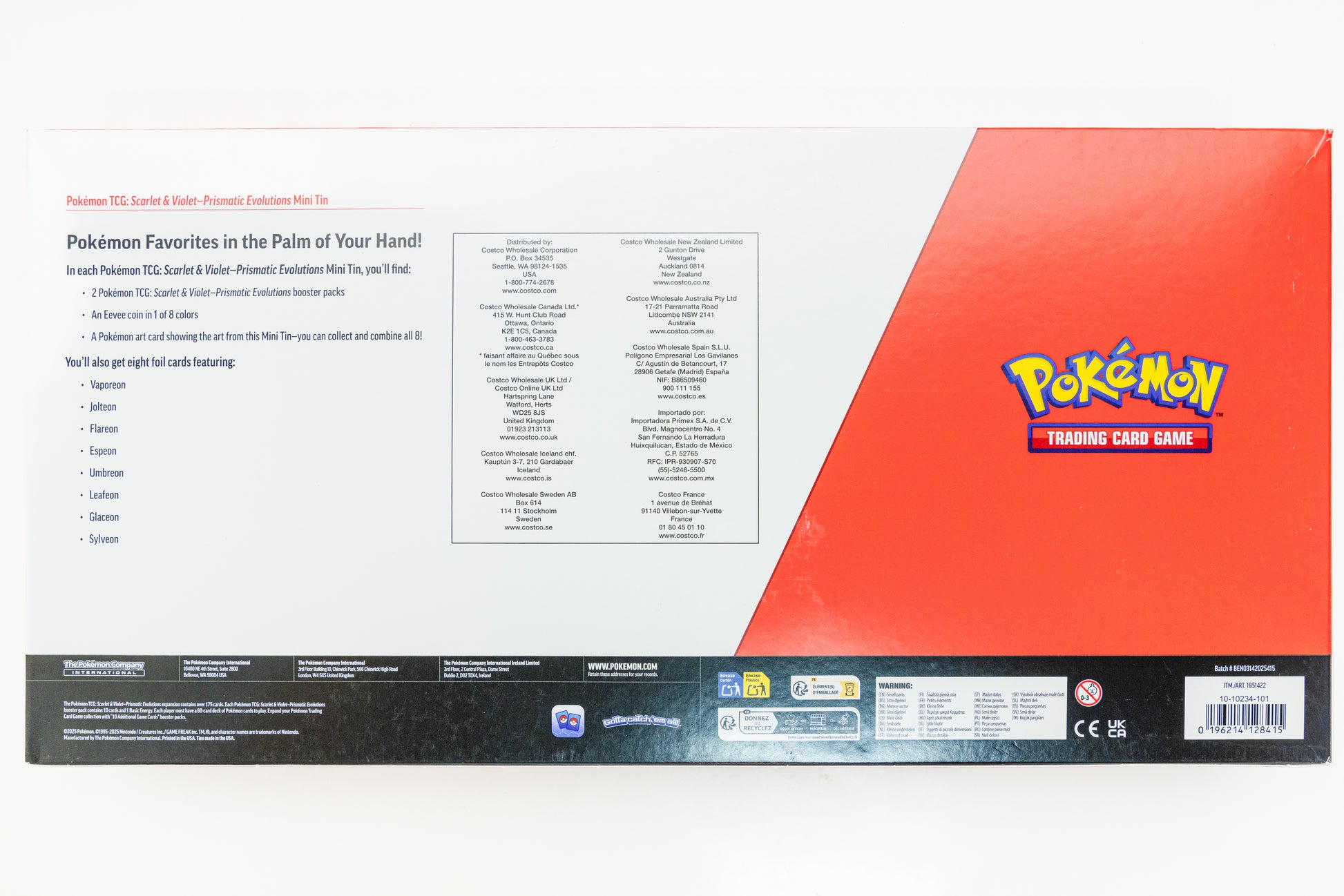 Pokemon TCG - Prismatic Evolutions Mini Tin 8 Pack (SEALED)