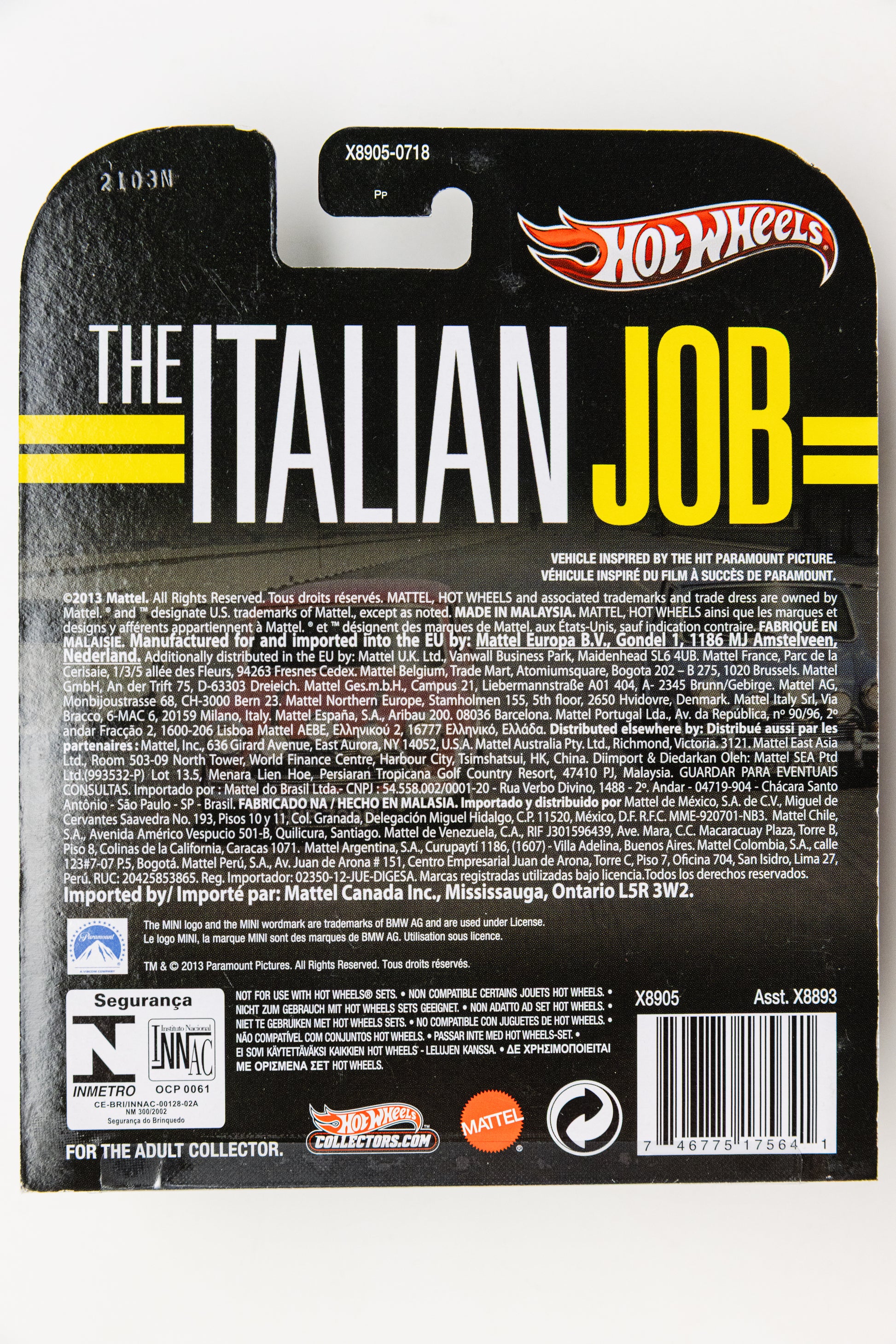 Retro Entertainment Morris Mini - The Italian Job - Set of 3 (Soft Corners)