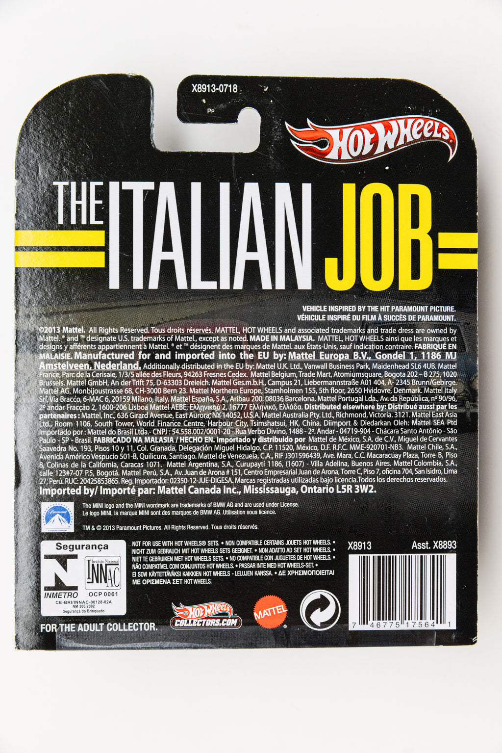 Retro Entertainment Morris Mini - The Italian Job - Set of 3 (Soft Corners)