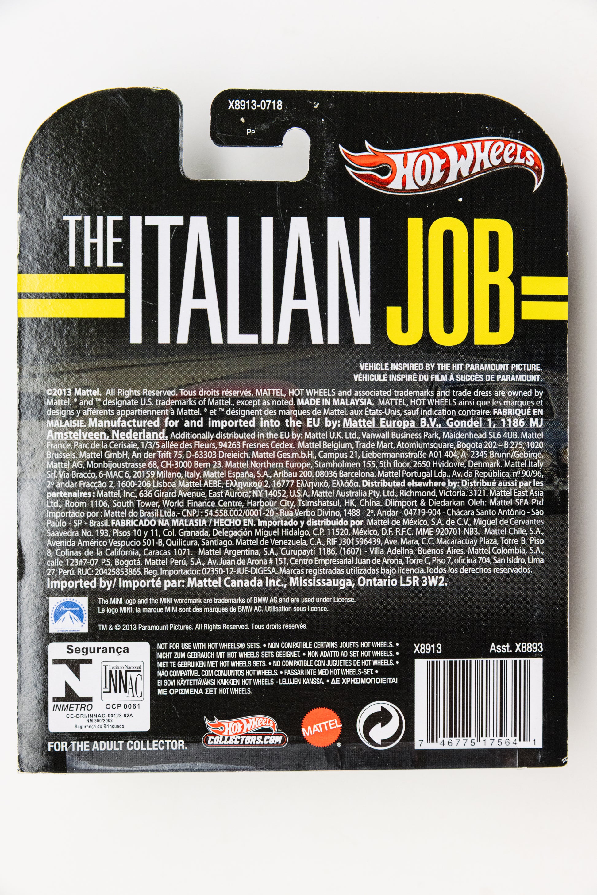 Retro Entertainment Morris Mini - The Italian Job - Set of 3 (Soft Corners)
