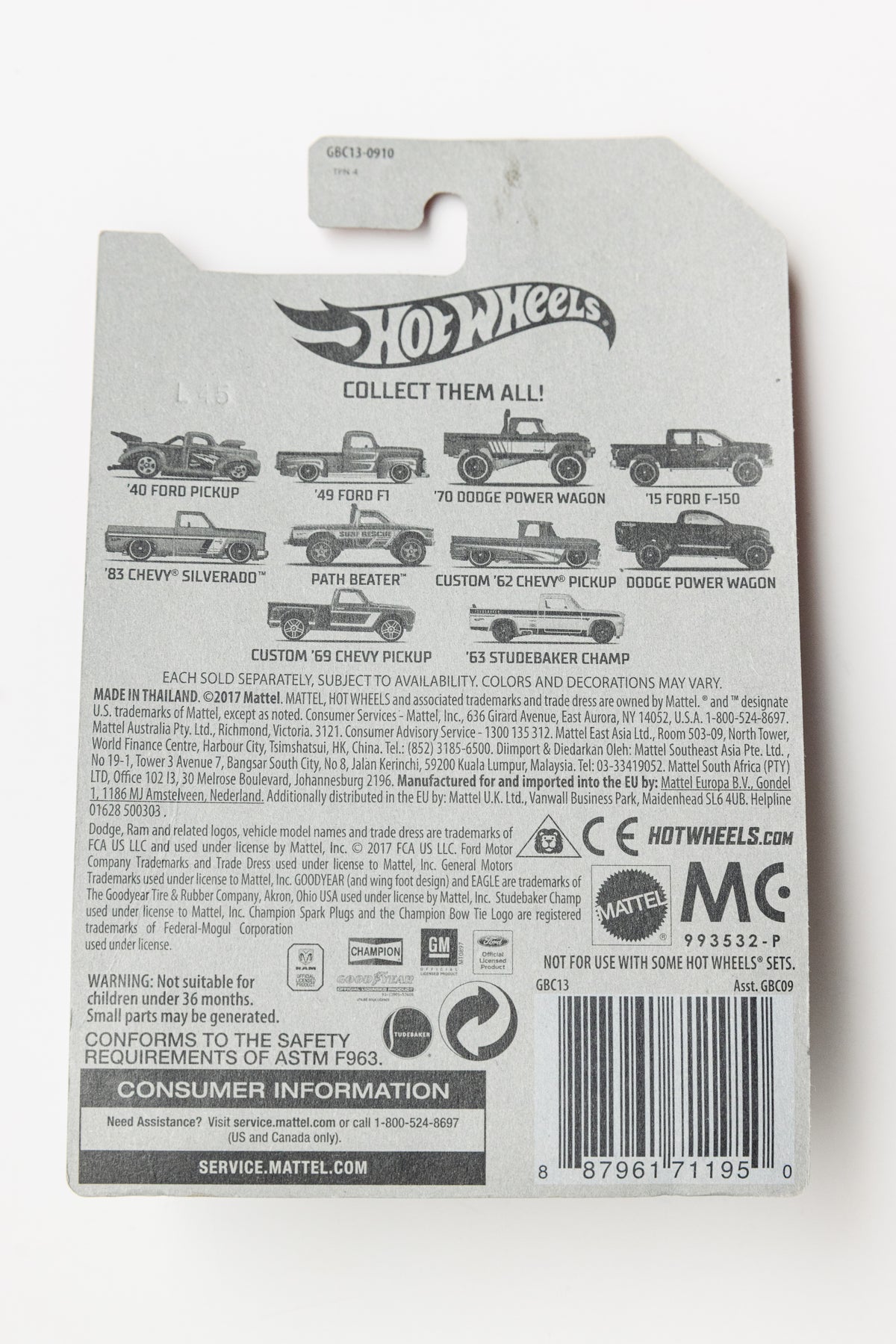 American Trucks Series Custom '62 Chevy Pickup - 7/10 (Damaged Card)