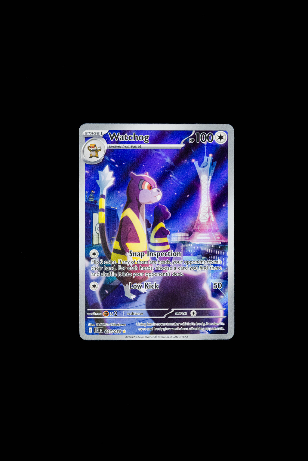 Pokemon TCG Watchog - Chaos Rising 097/086
