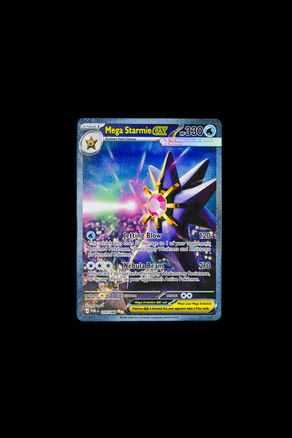 Pokemon TCG Mega Starmie EX - Perfect Order 118/088