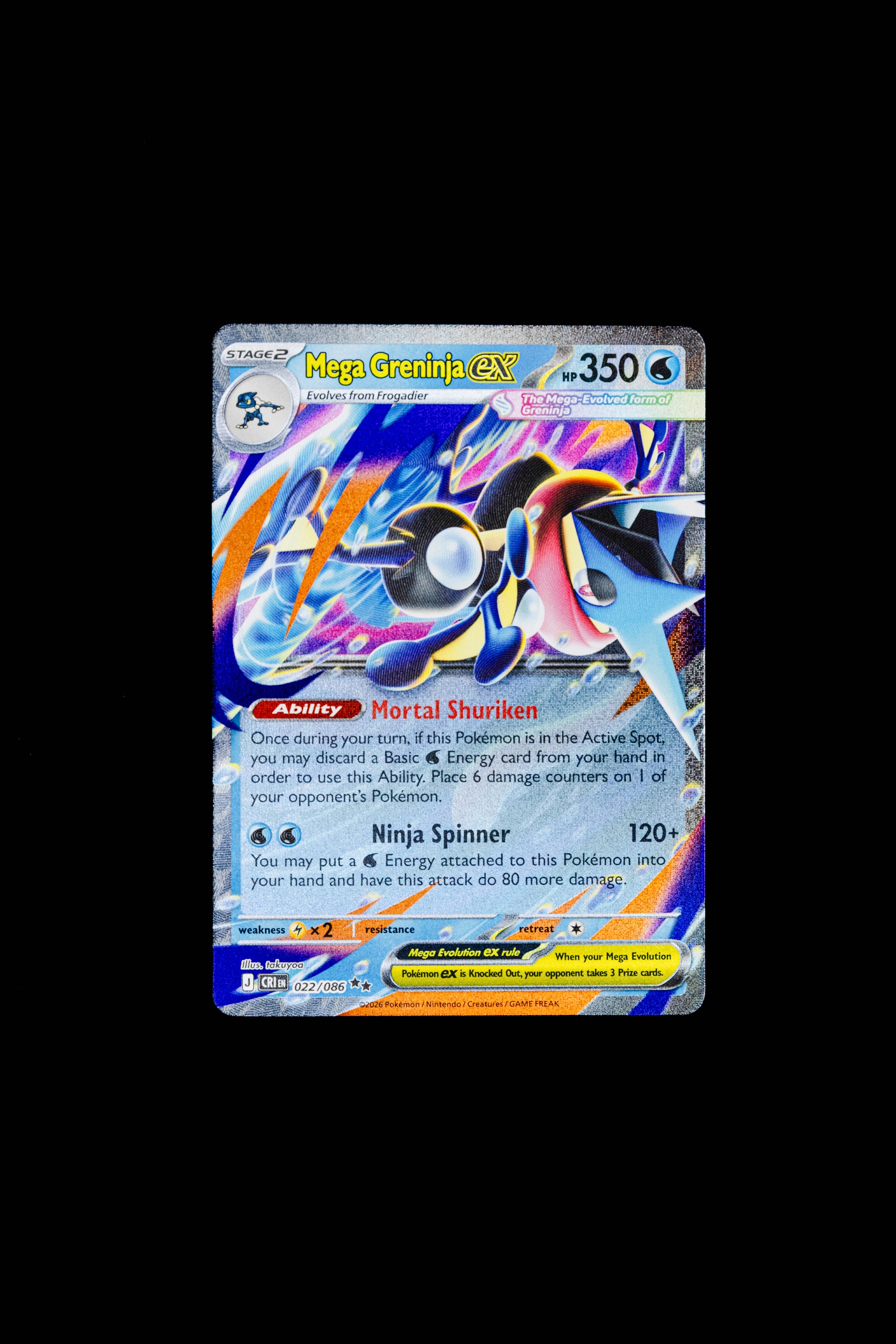 Pokemon TCG Mega Greninja EX - Chaos Rising 022/086