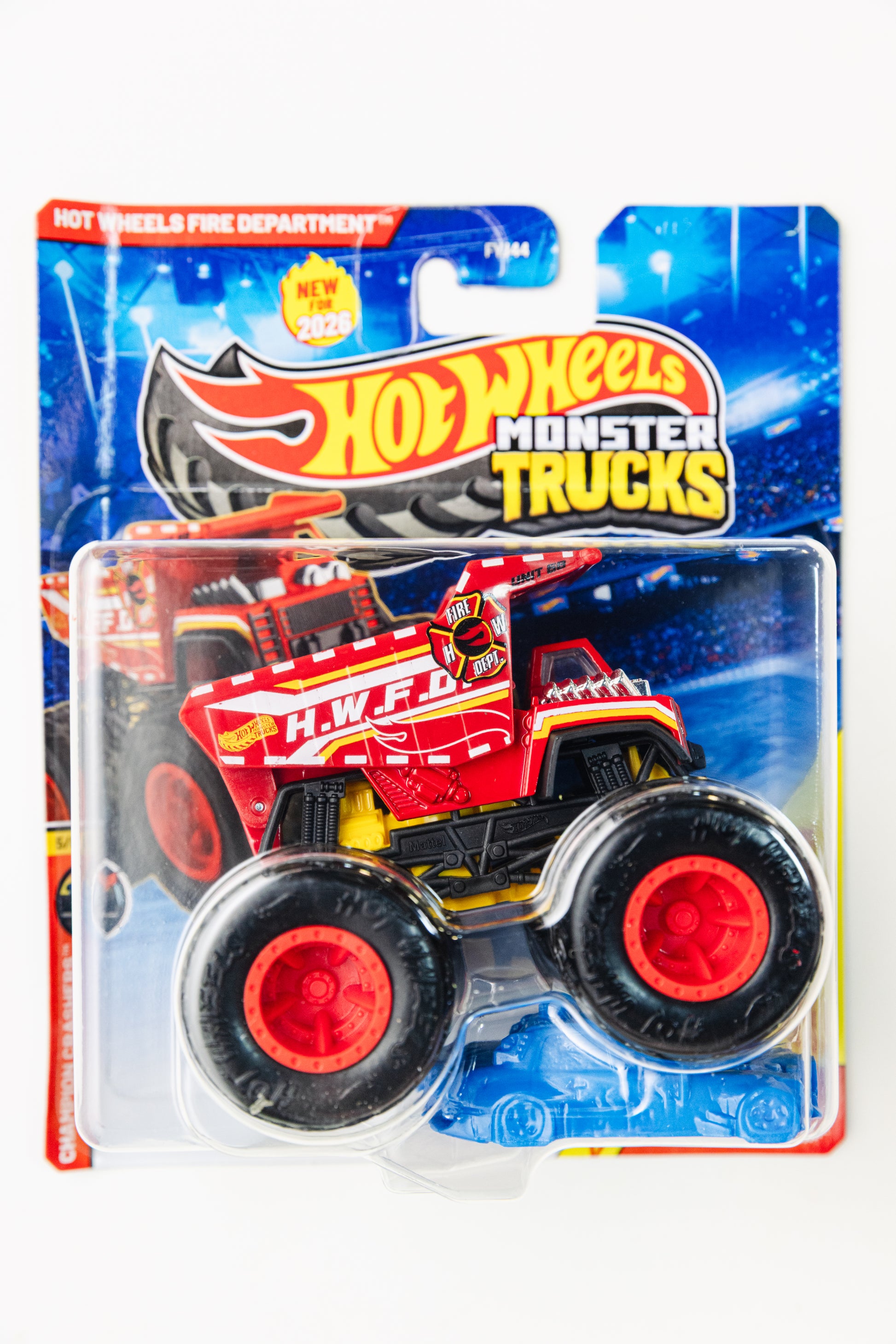 Monster Trucks Hot Wheels Fire Department - (Damaged Card)